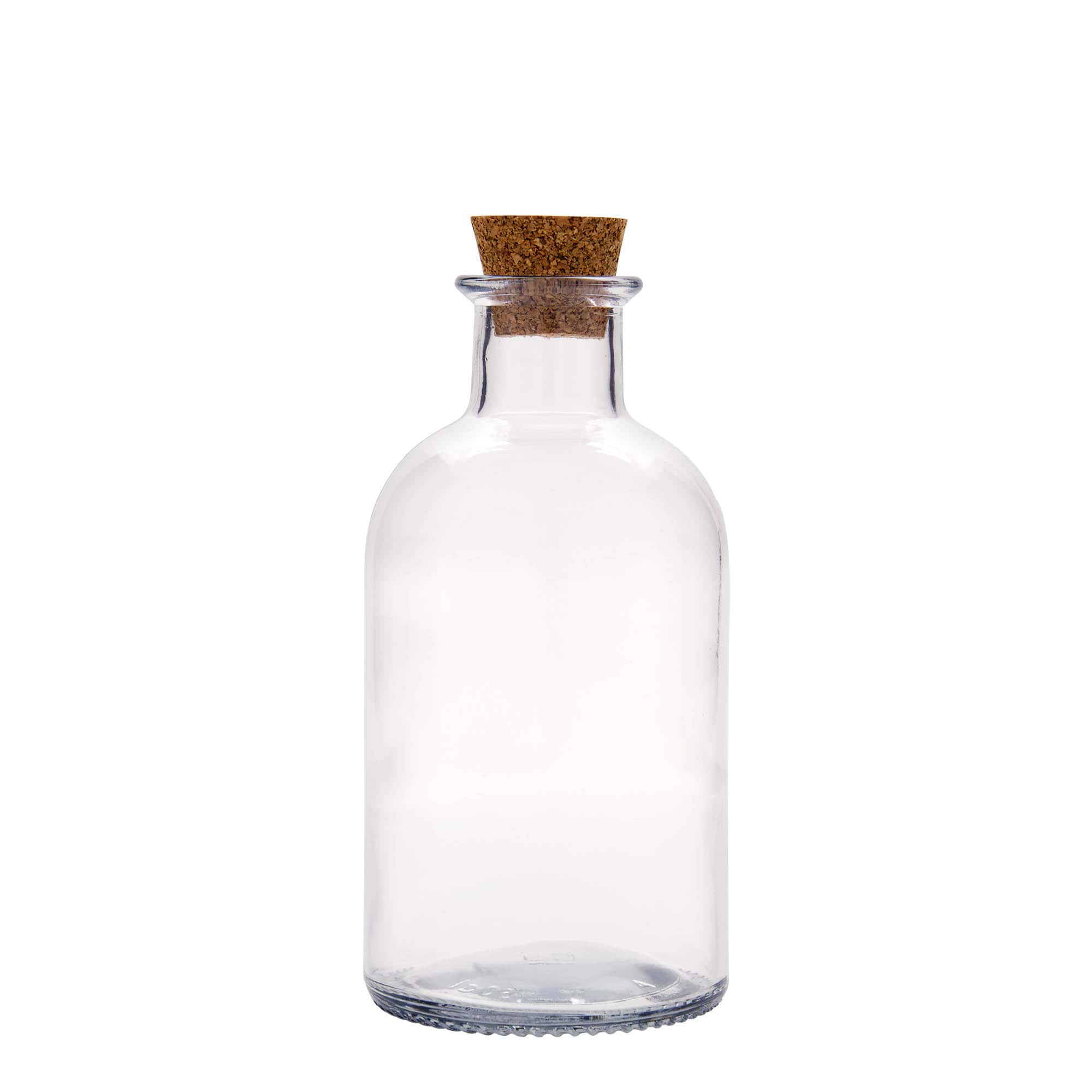500 ml стъклена аптекарска бутилка „Италия“, затваряне: коркова тапа
