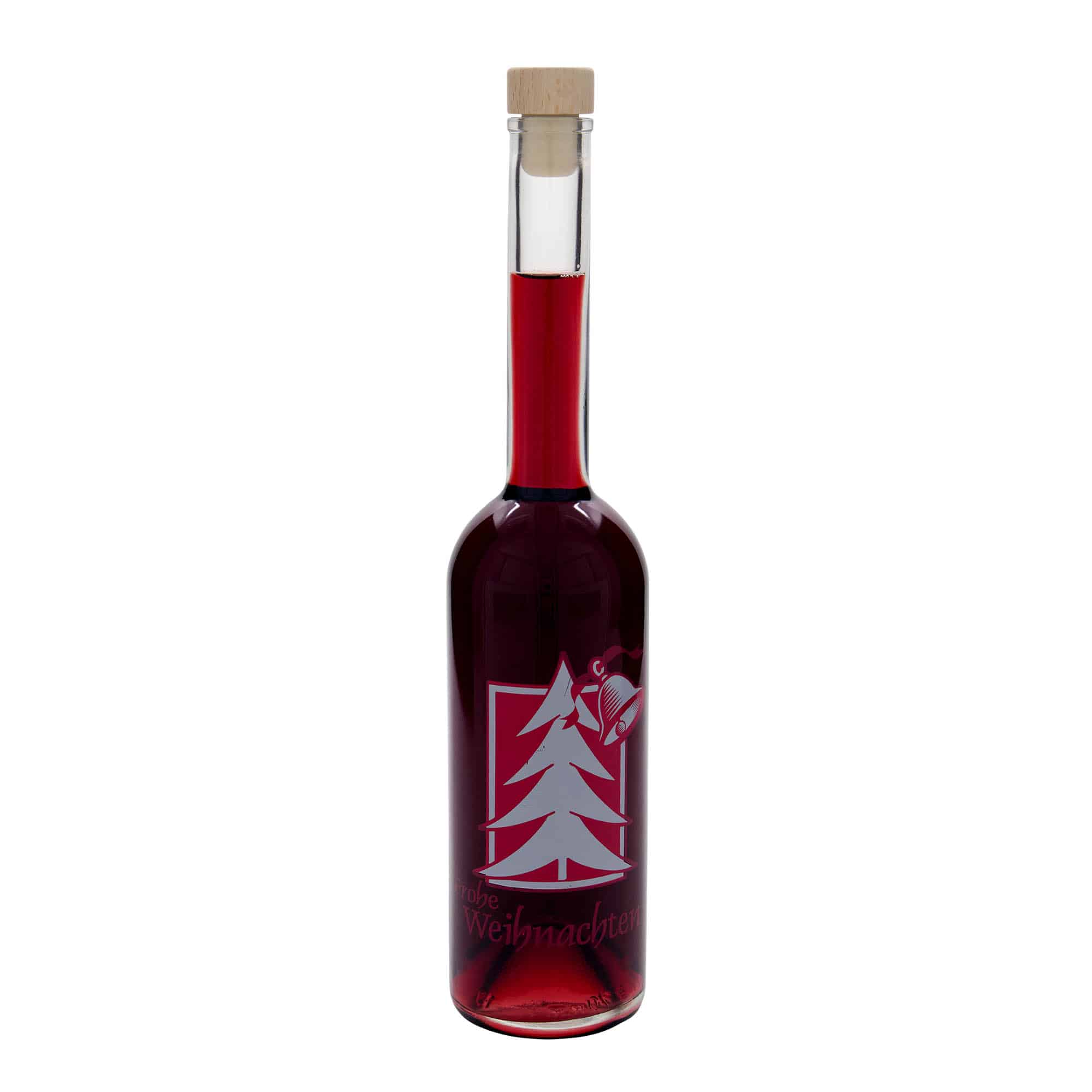 500 ml стъклена бутилка „Опера“, мотив: Поздрав за Коледа, затваряне: коркова тапа