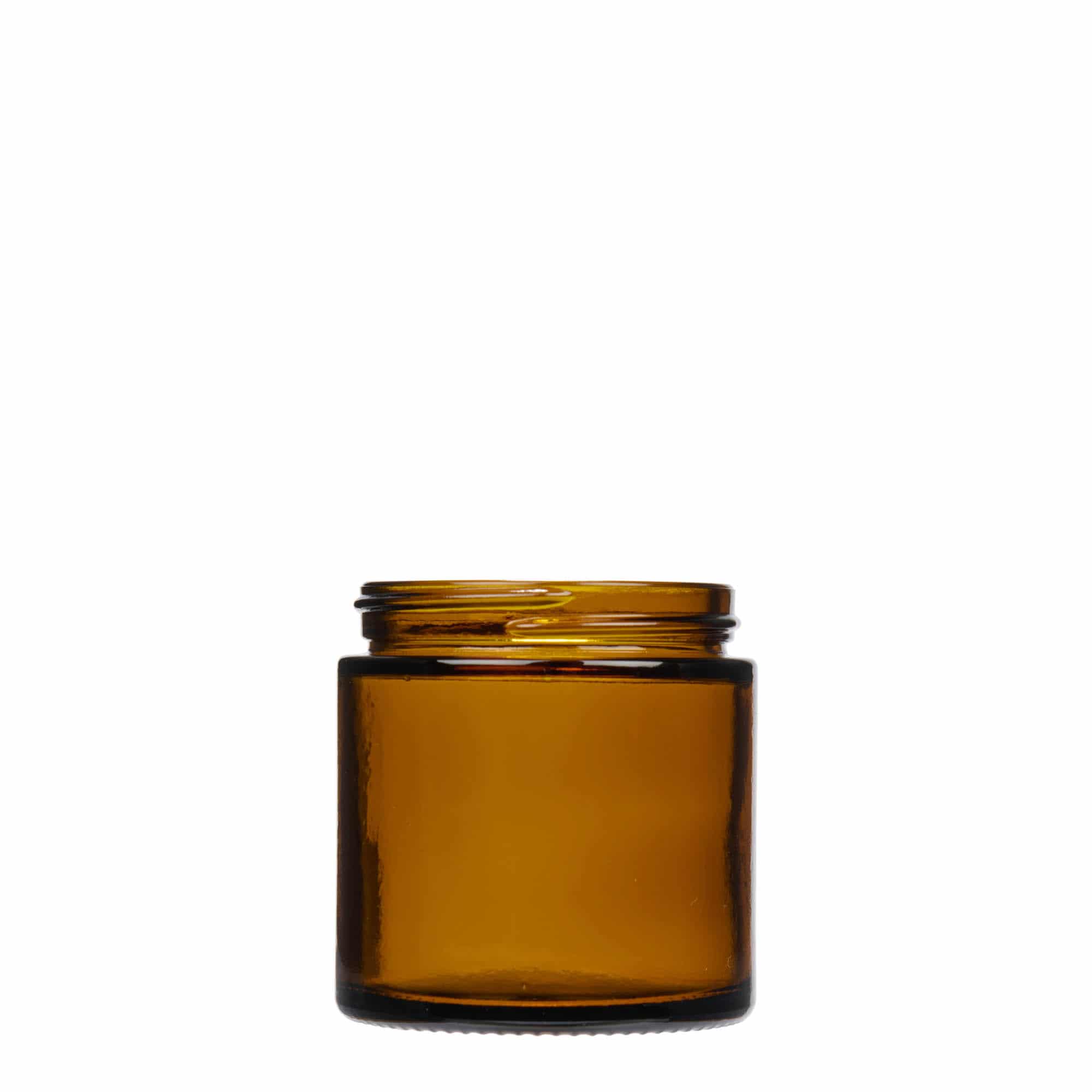120 ml бурканче за козметични продукти „Brown Line“, стъклено, кафяво, затваряне: винтова капачка 120 ml бурканче за козметични продукти „Brown Line“, стъклено, кафяво, затваряне: винтова капачка