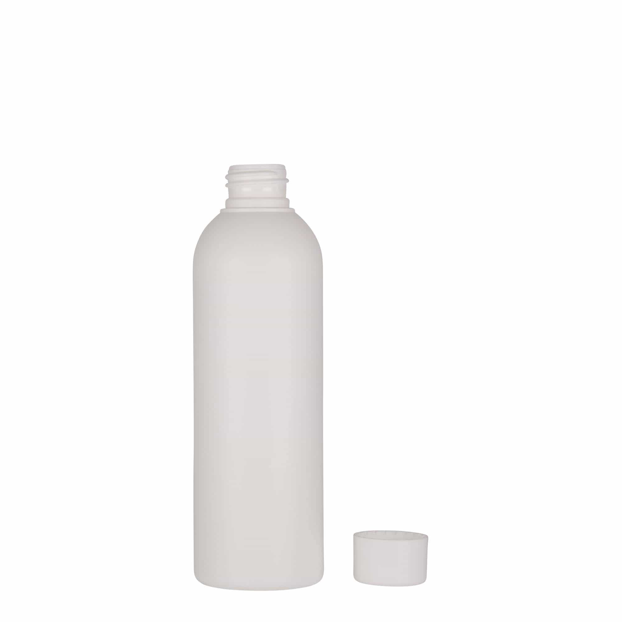 200 ml пластмасова бутилка „Tuffy“, HDPE, бяла, затваряне: винтова капачка 24/410