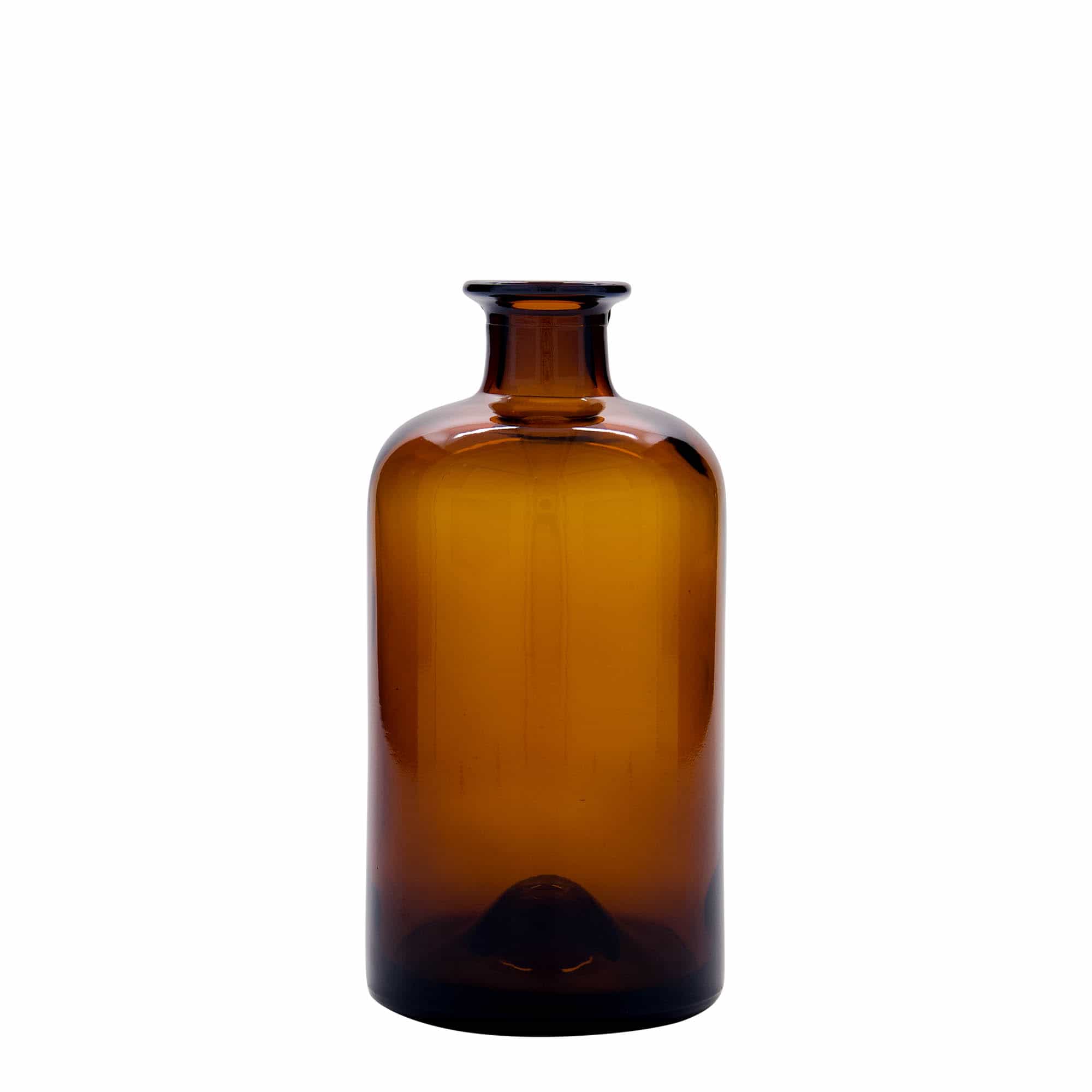 500 ml стъклена аптекарска бутилка, кафява, затваряне: коркова тапа