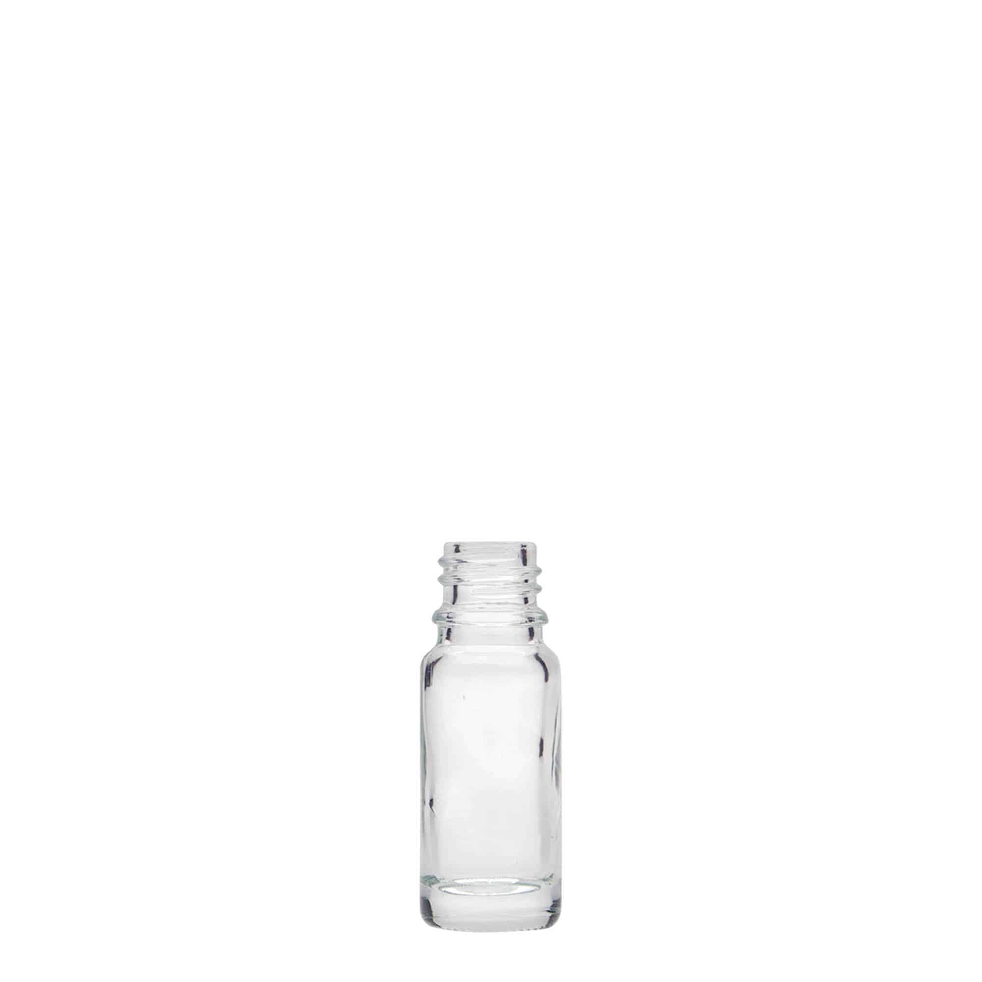 10 ml бутилка за лекарства, стъклена, затваряне: винтова капачка с резба DIN 18