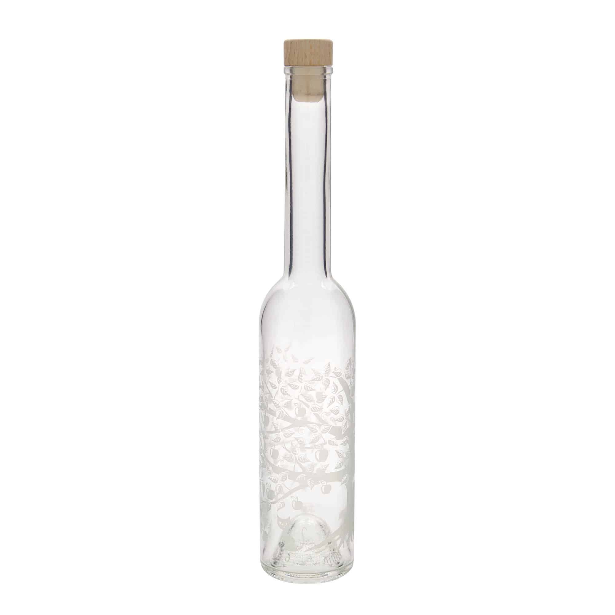 350 ml стъклена бутилка „Опера“, мотив: ябълково дърво, затваряне: коркова тапа