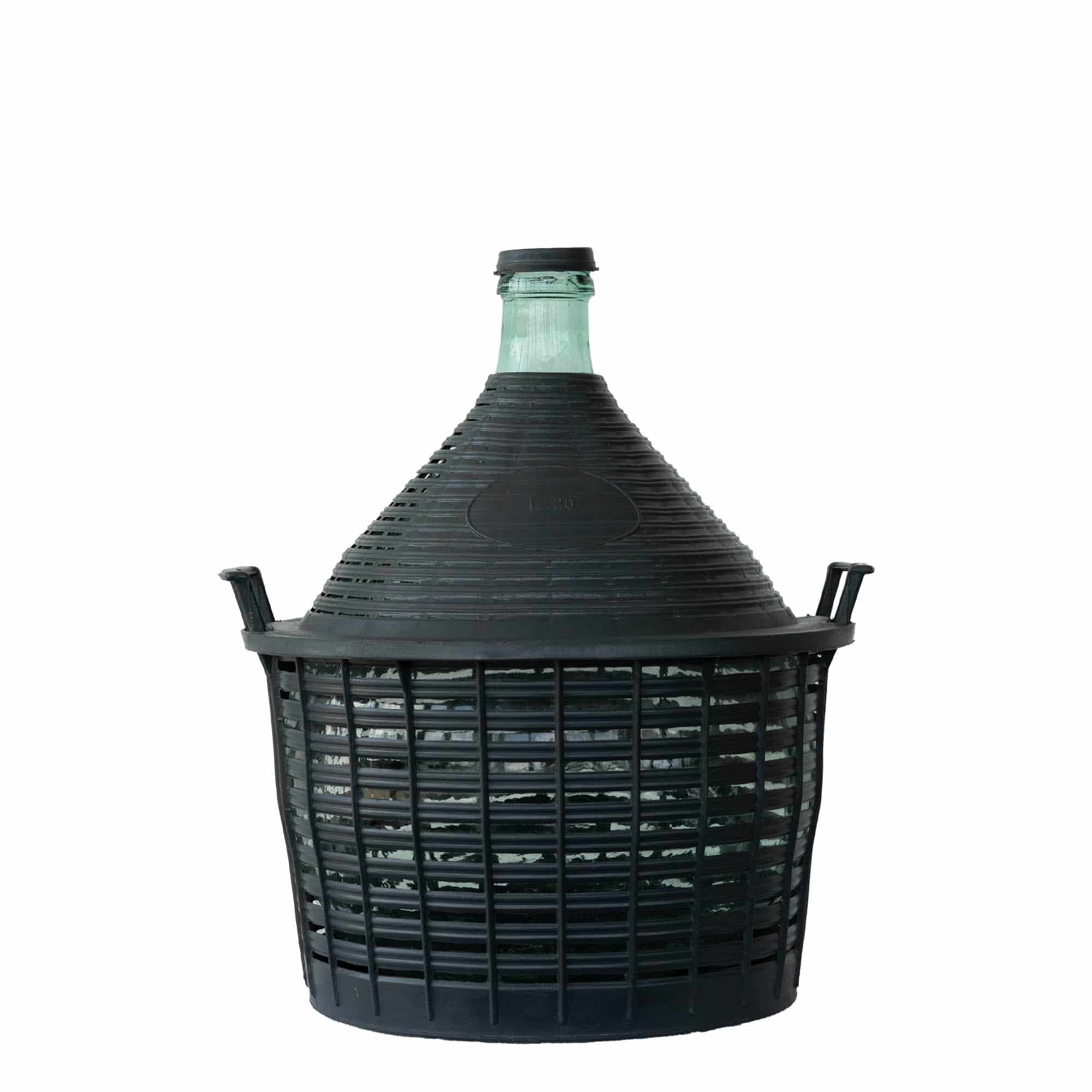 20 l дамаджана с тясно гърло, стъклена, затваряне: капачка