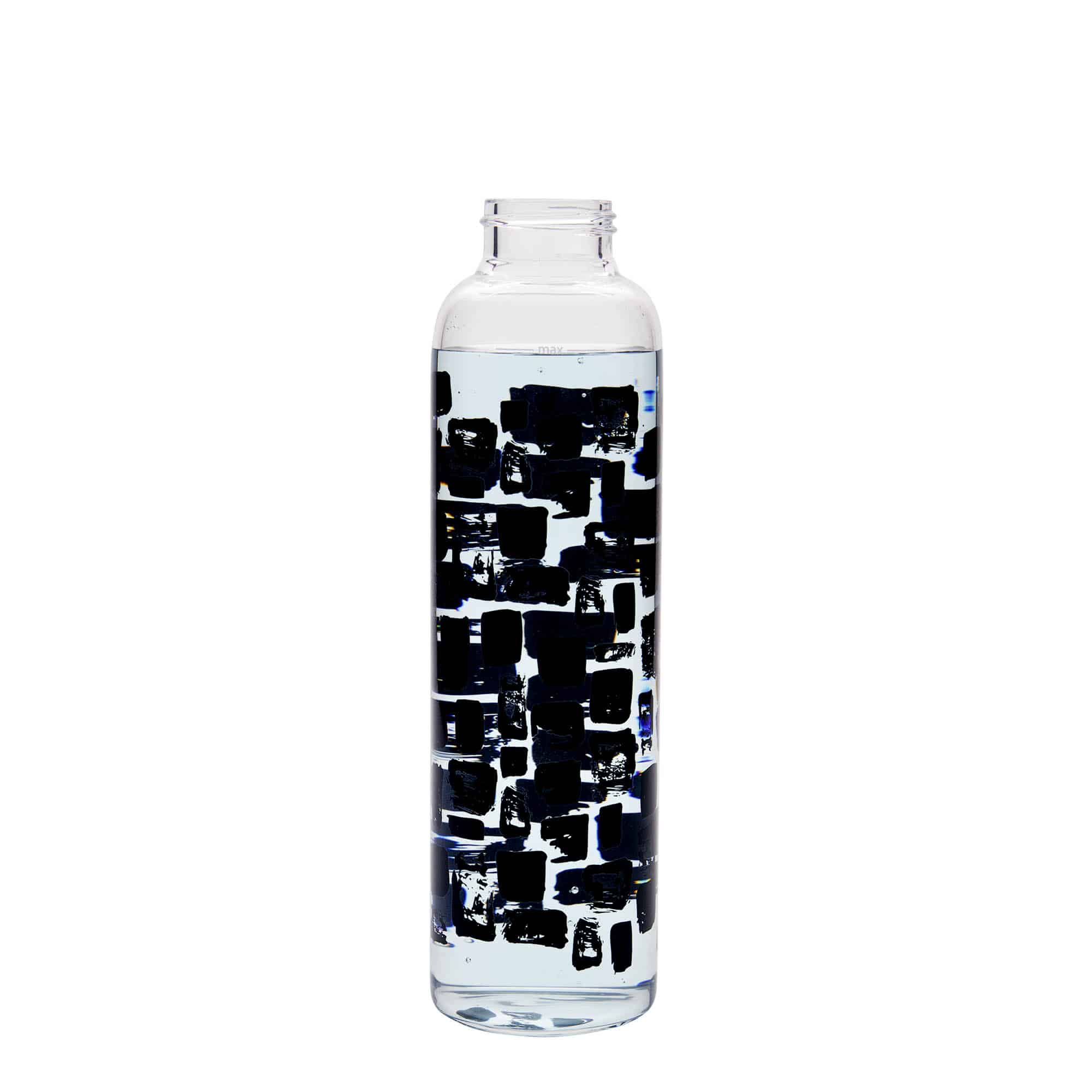 500 ml бутилка за вода и напитки „Perseus“, мотив: черни правоъгълници, затваряне: винтова капачка
