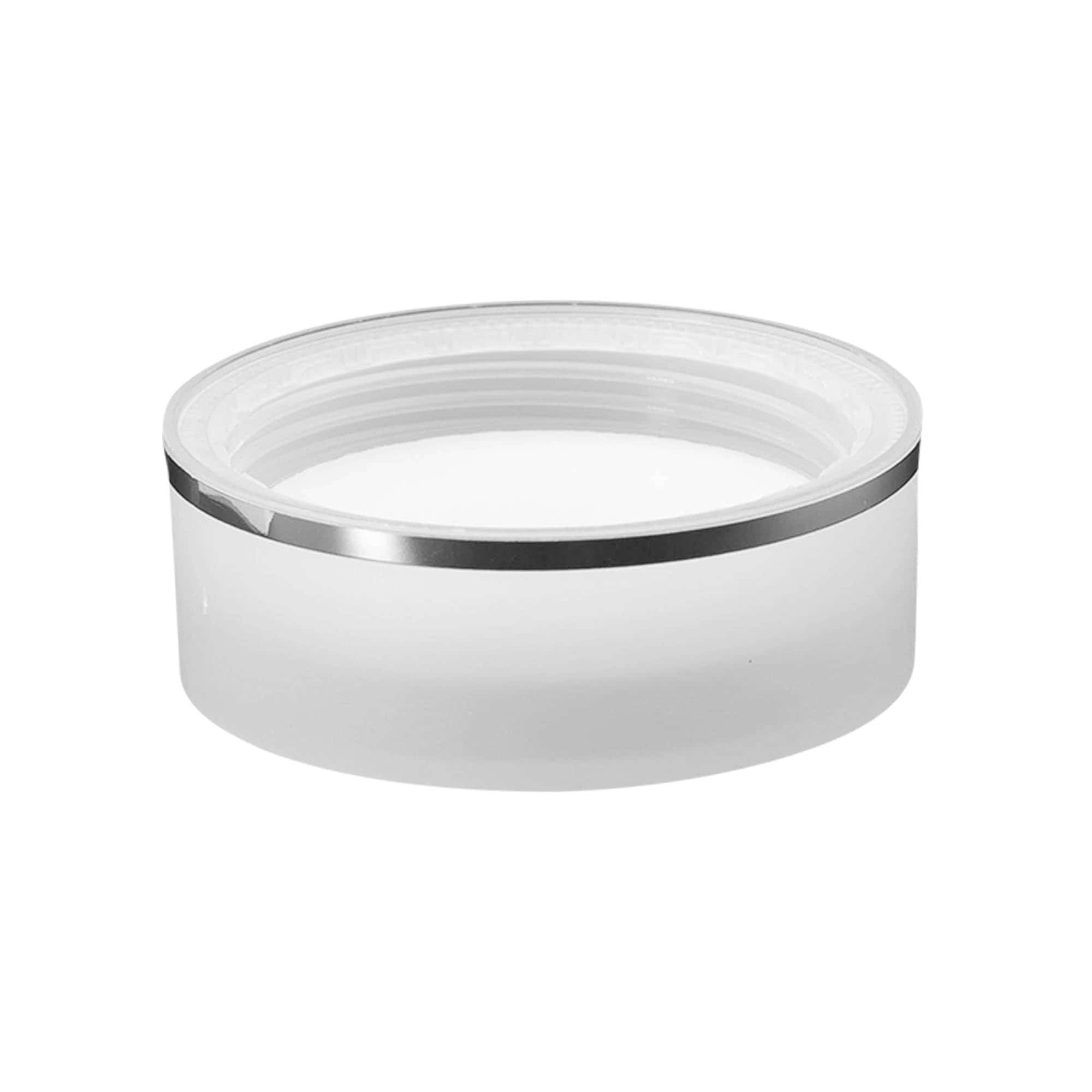 Винтова капачка „Clear/Platin Edition“, PP пластмаса, бяла, за затваряне: 53/2P
