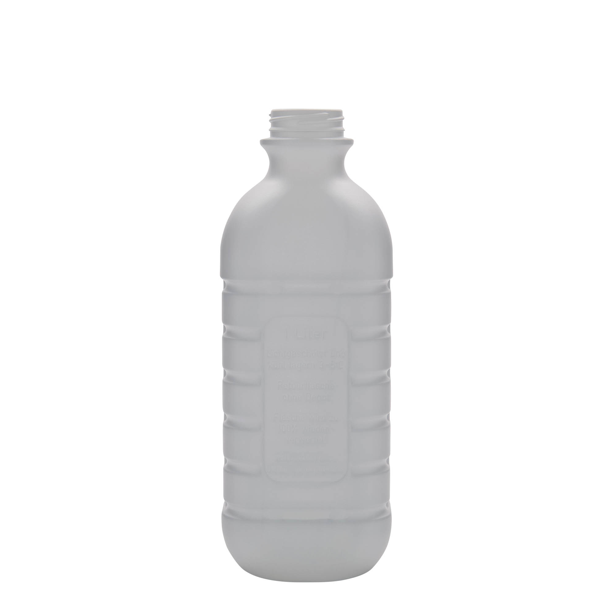 1.000 мл бутилка за мляко, правоъгълна, HDPE пластмаса, бяла, отвор: PEHD40 1.000 мл бутилка за мляко, правоъгълна, HDPE пластмаса, бяла, отвор: PEHD40