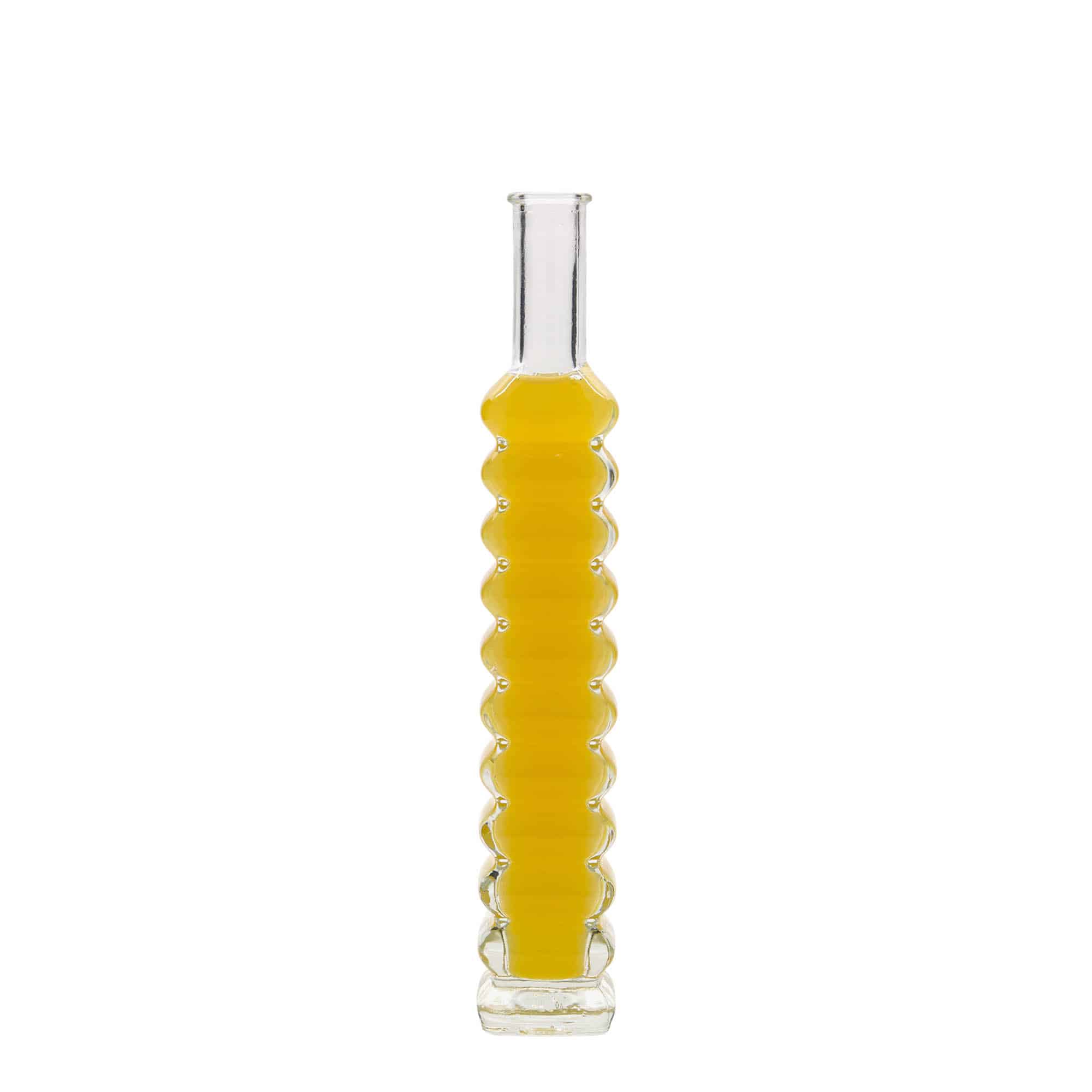 100 ml стъклена бутилка „Roma“, квадратна, затваряне: коркова тапа