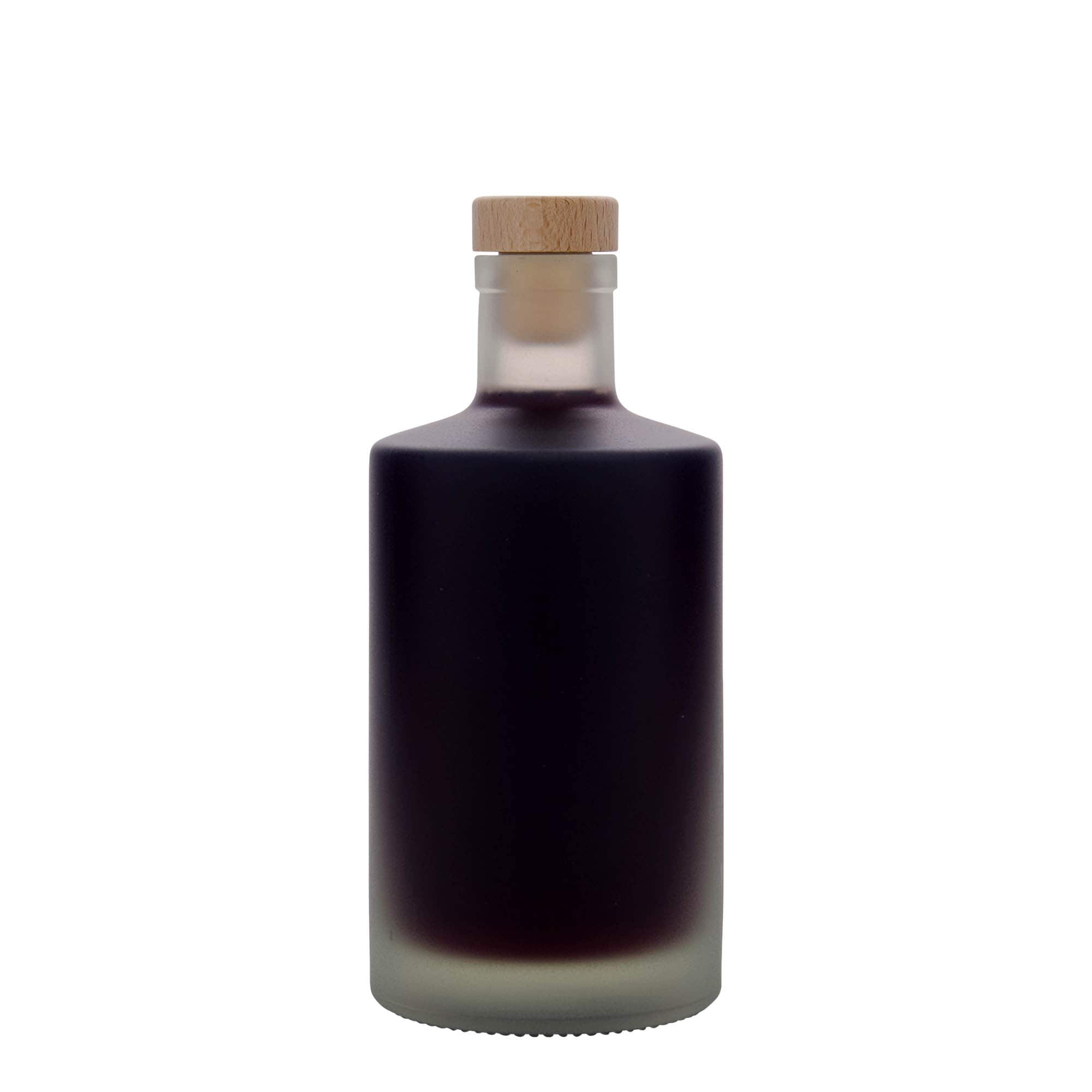 500 ml стъклена бутилка „Caroline“, със заскрежен ефект, затваряне: коркова тапа