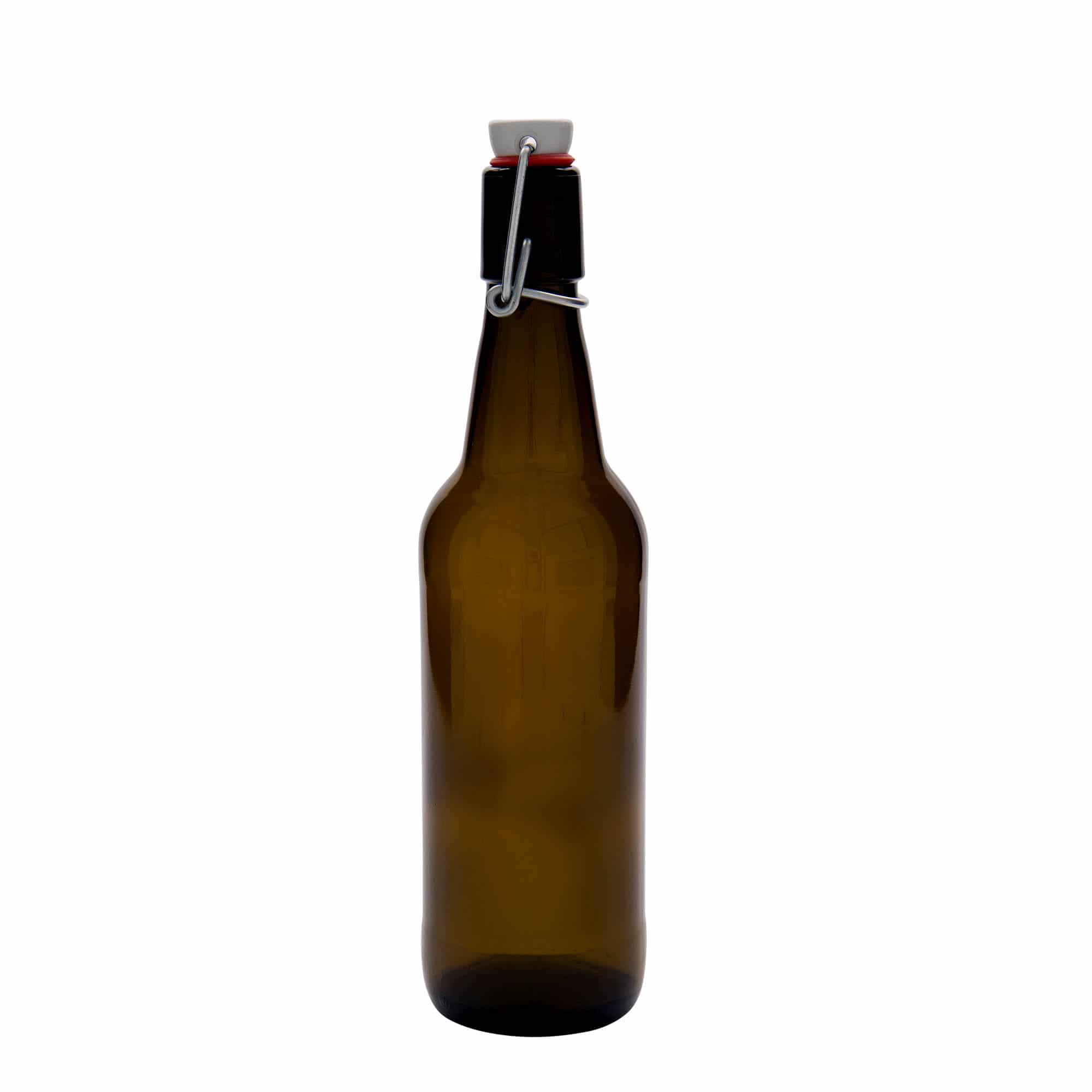 500 ml бутилка за бира, стъклена, кафява, затваряне: тапа с клипс