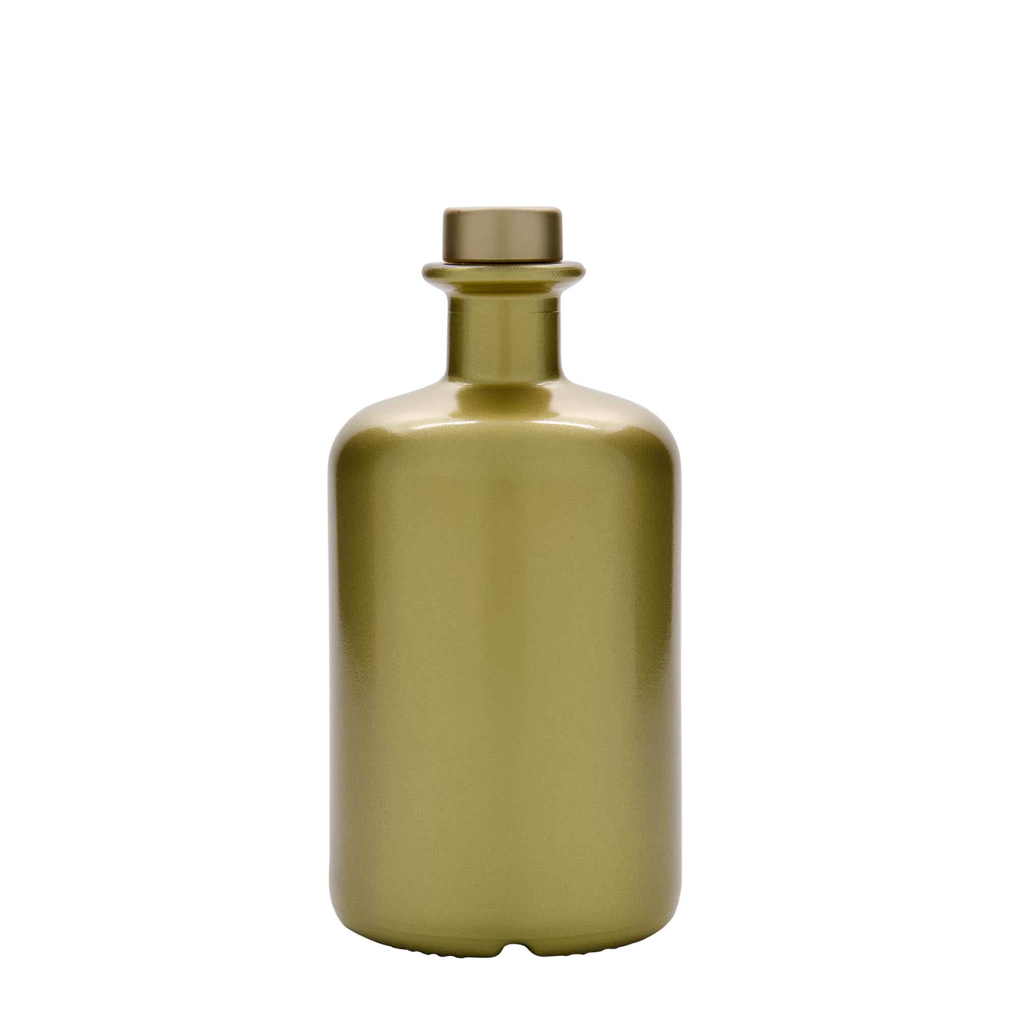 500 ml стъклена аптекарска бутилка, златиста, затваряне: коркова тапа