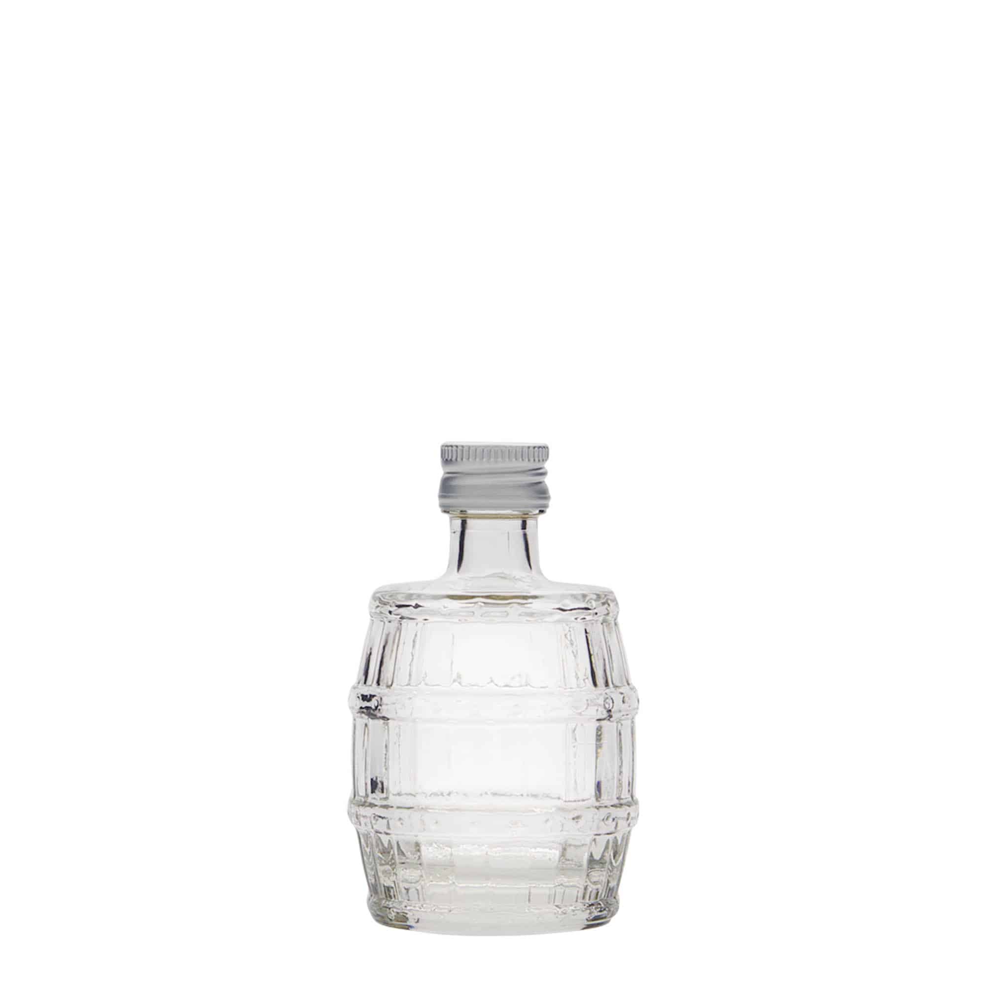 50 ml стъклена бутилка „Fass“, затваряне: капачка PP 18