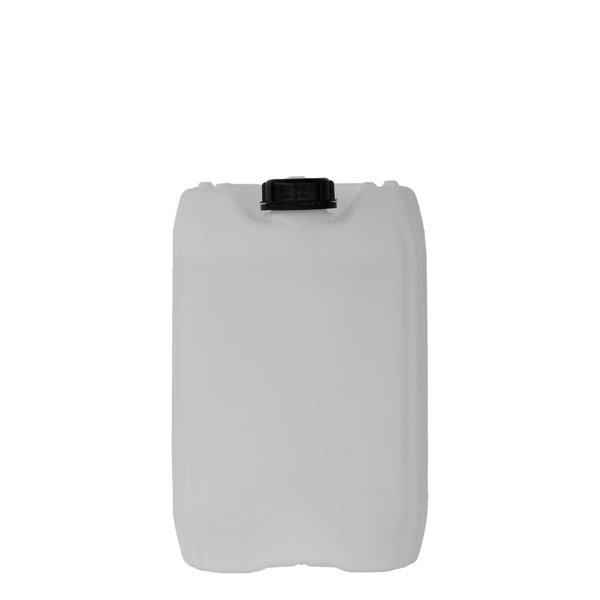 20 l бидон, правоъгълен, HDPE пластмаса, естествен цвят, затваряне: ND 60