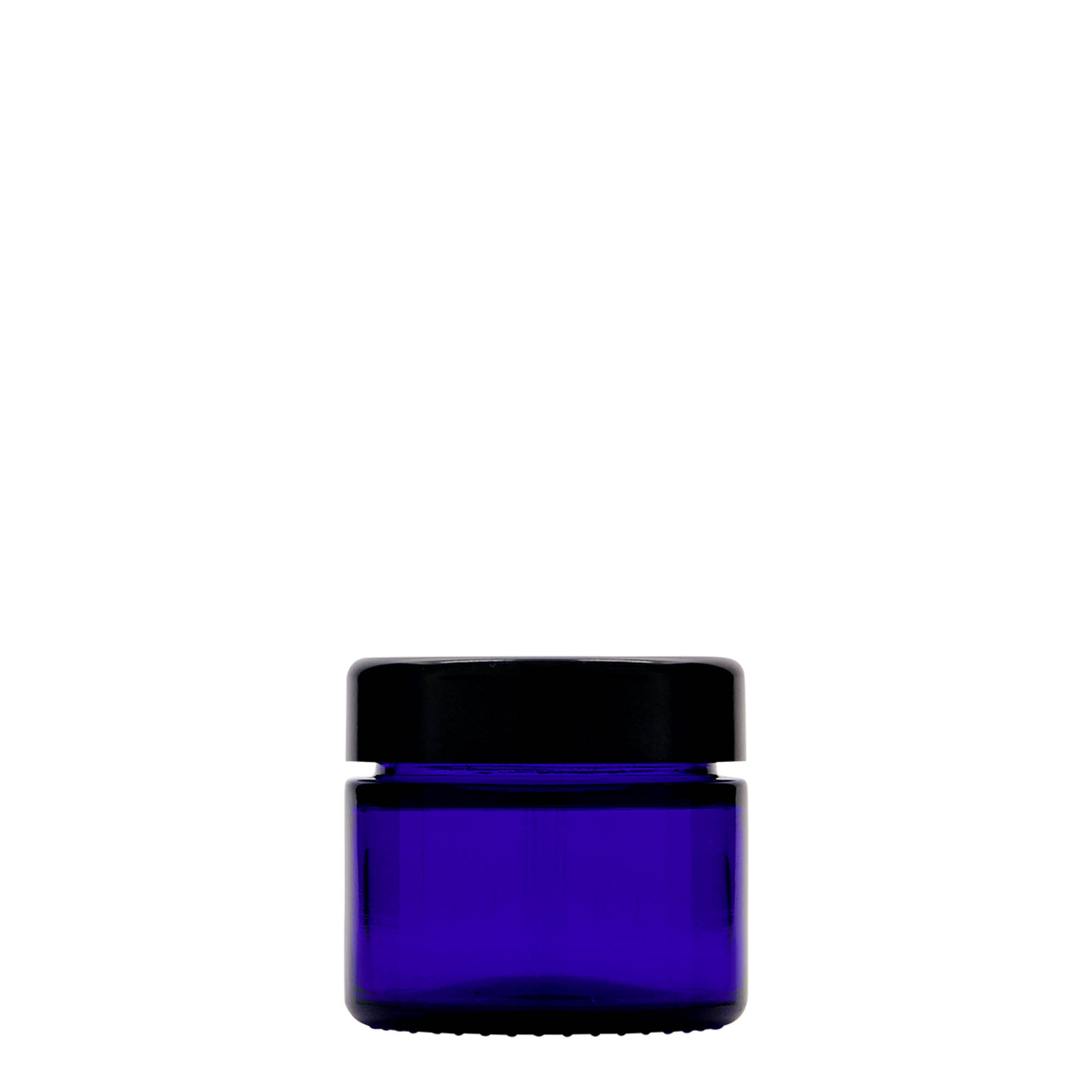 50 мл буркан „Blue Edition“, стъкло, кралскосиньо, отвор: винтова капачка