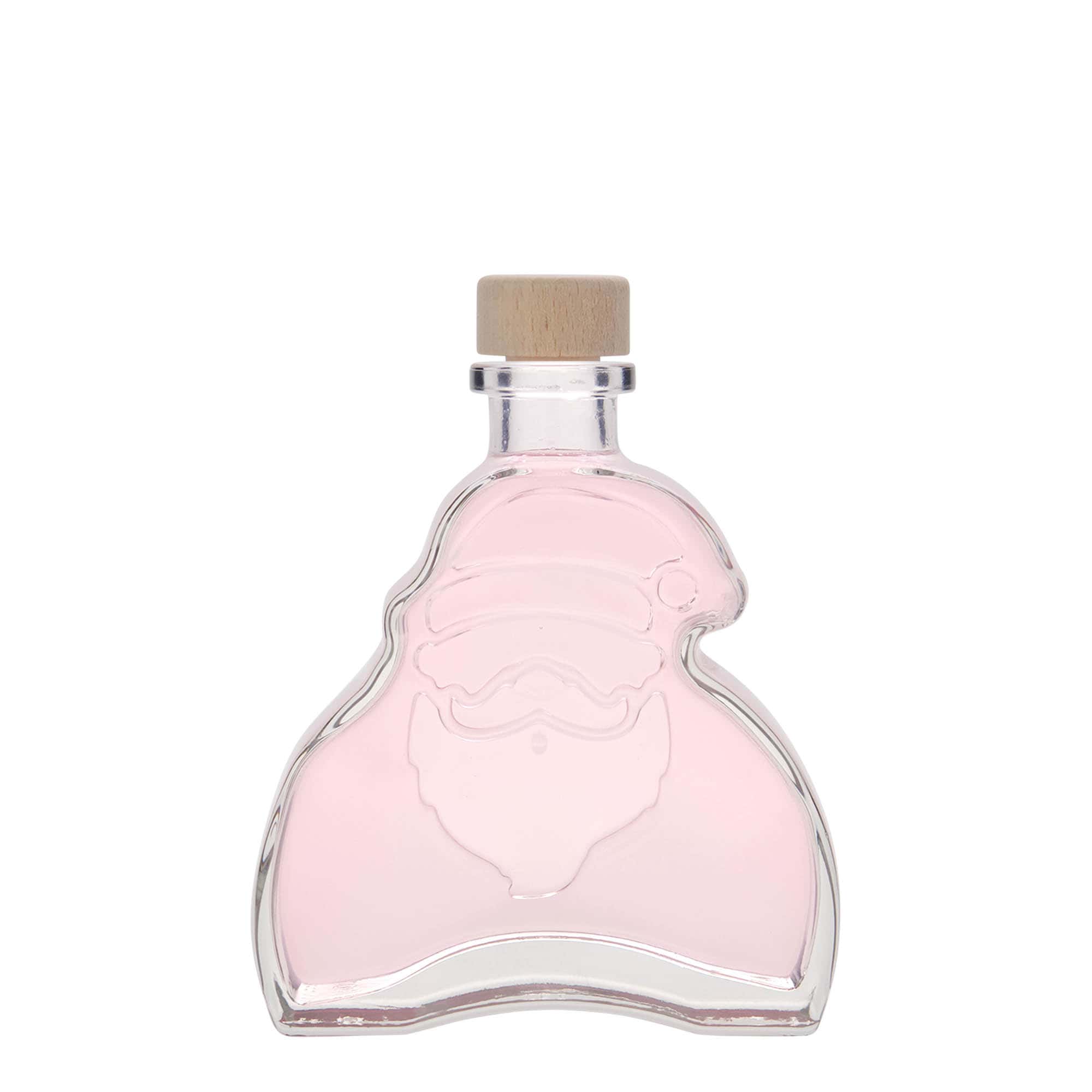 200 ml стъклена бутилка „Santa Claus“, затваряне: коркова тапа