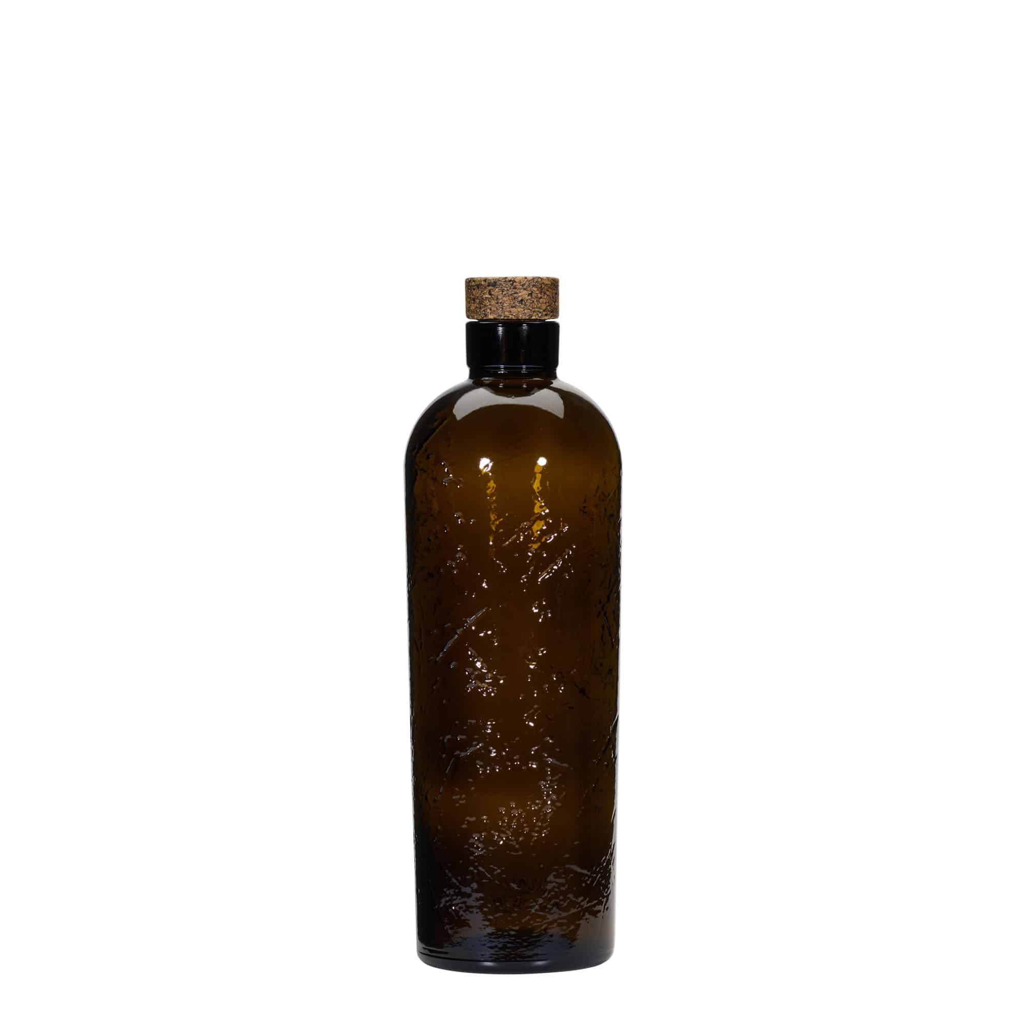 700 ml Wildly Crafted стъклена бутилка „Natural“, кафява, затваряне: коркова тапа