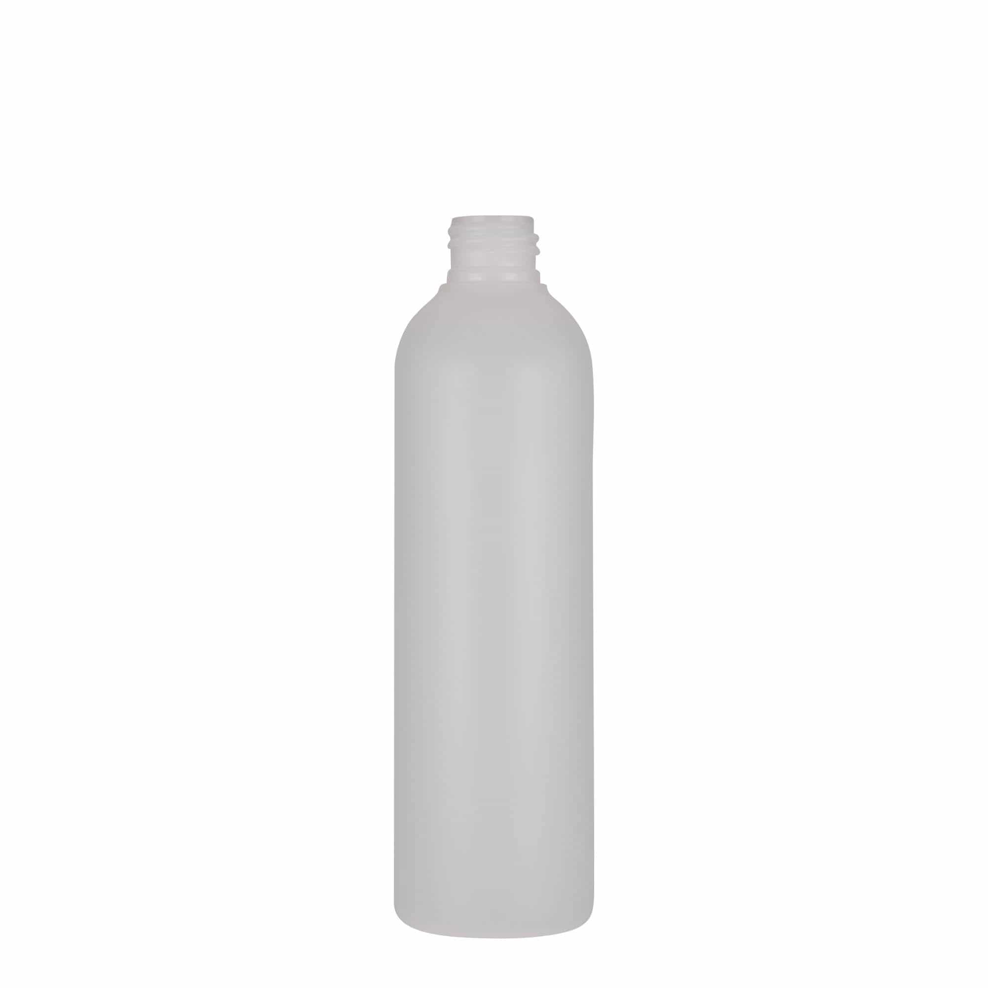 250 ml пластмасова бутилка „Tuffy“, HDPE, естествен цвят, затваряне: винтова капачка 24/410