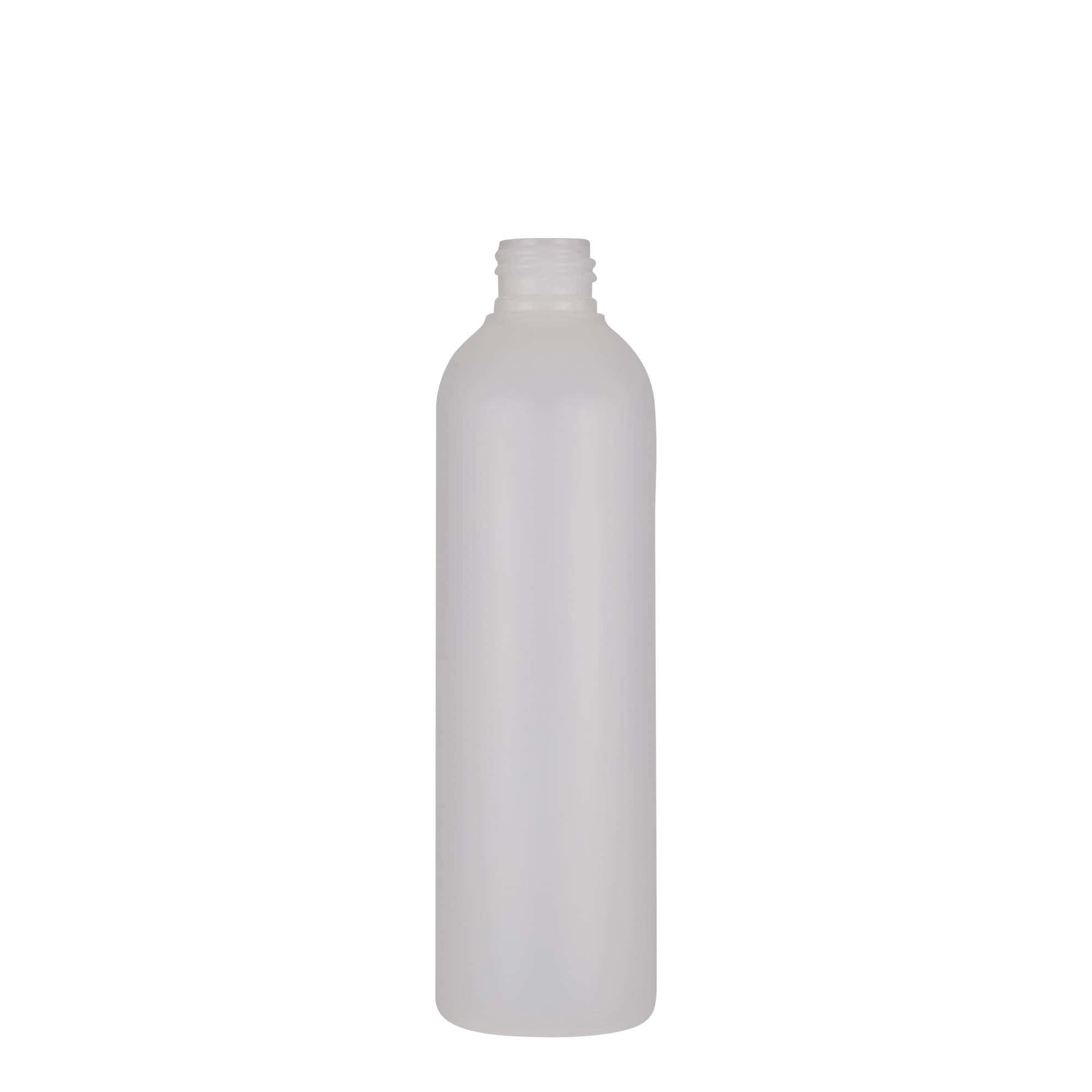 250 мл пластмасова бутилка „Tuffy“, HDPE, естествен цвят, гърло: 24/410