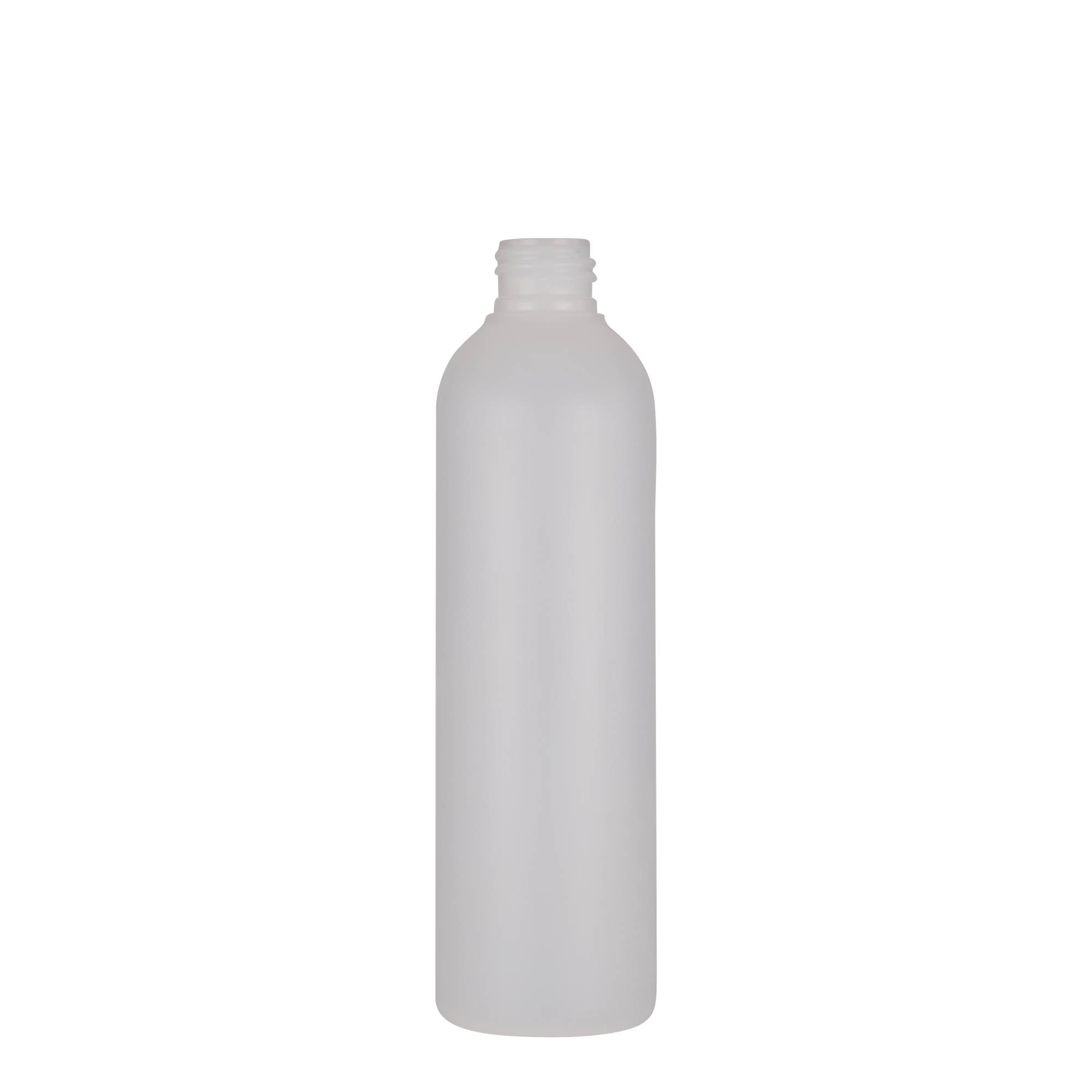 250 мл пластмасова бутилка „Tuffy“, HDPE, естествен цвят, гърло: 24/410