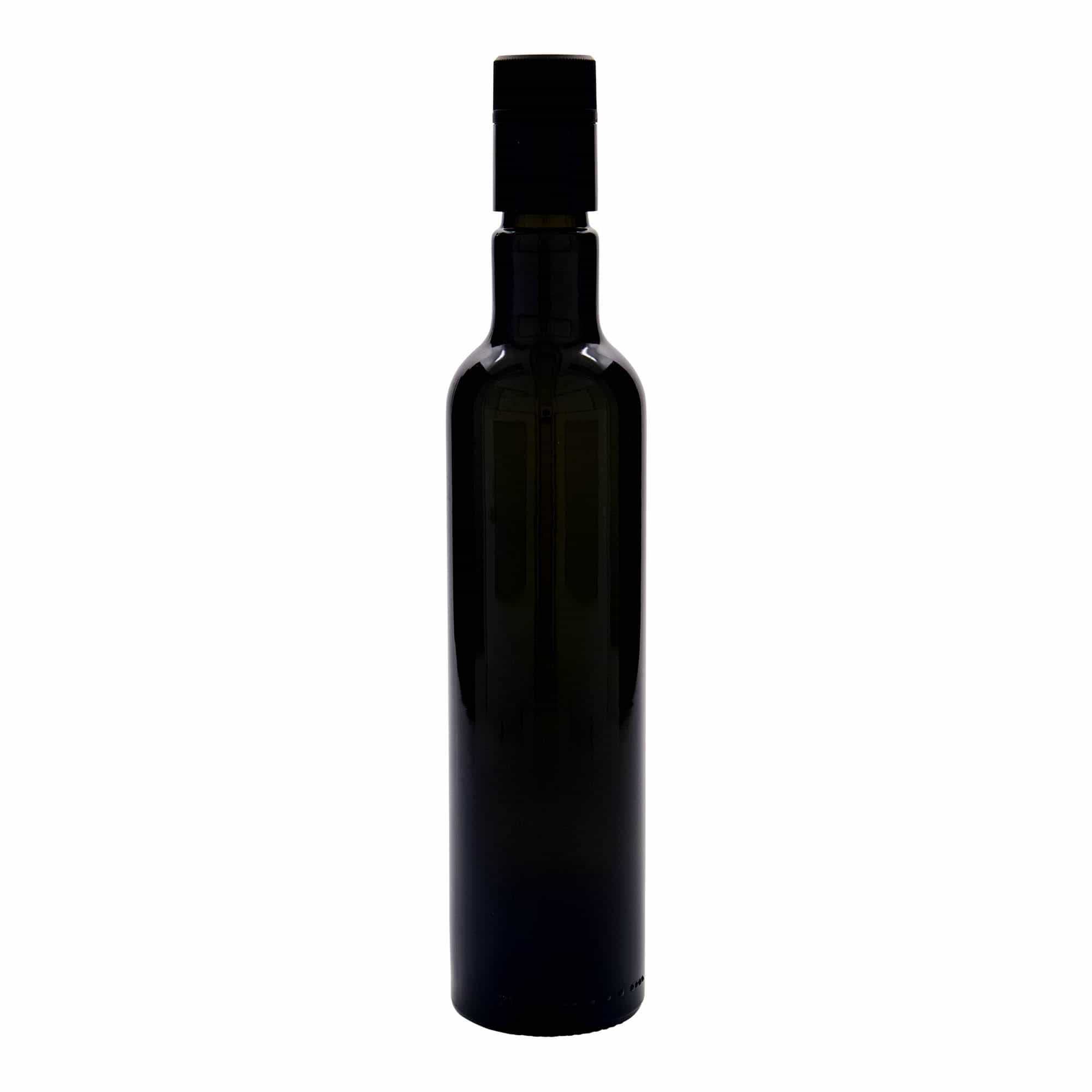 500 ml бутилка за оцет/олио „Willy New“, стъклена, антично зелено, затваряне: без възможност за повторно пълнене