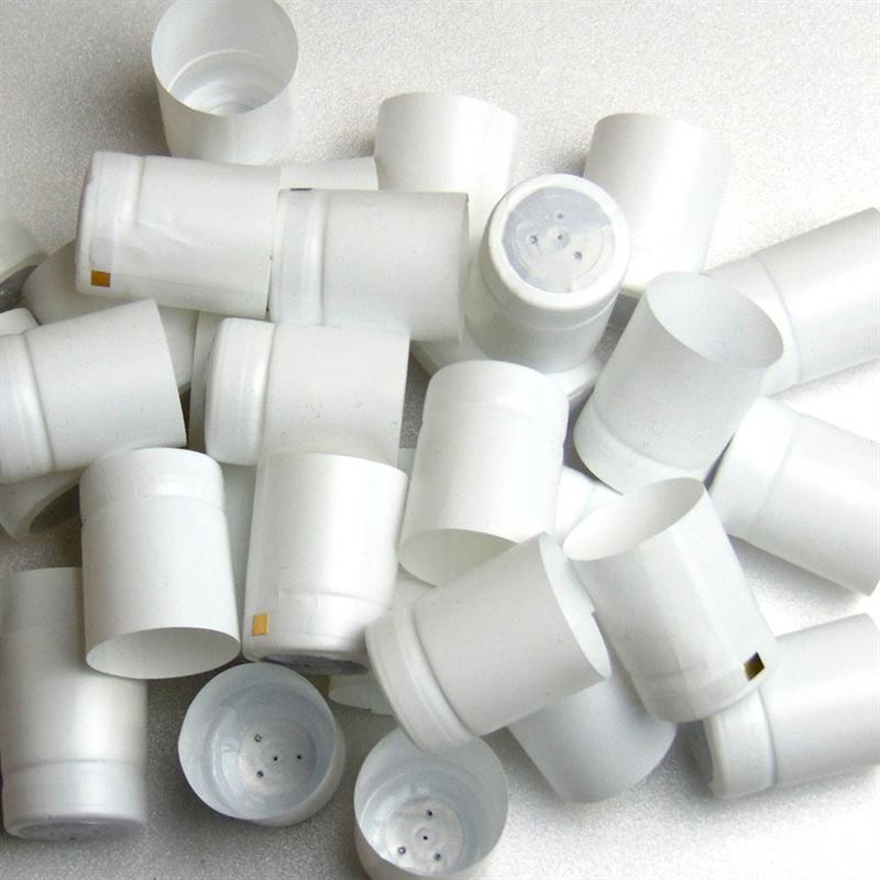 Термосвиваема капсула 32x41, PVC пластмаса, бяла