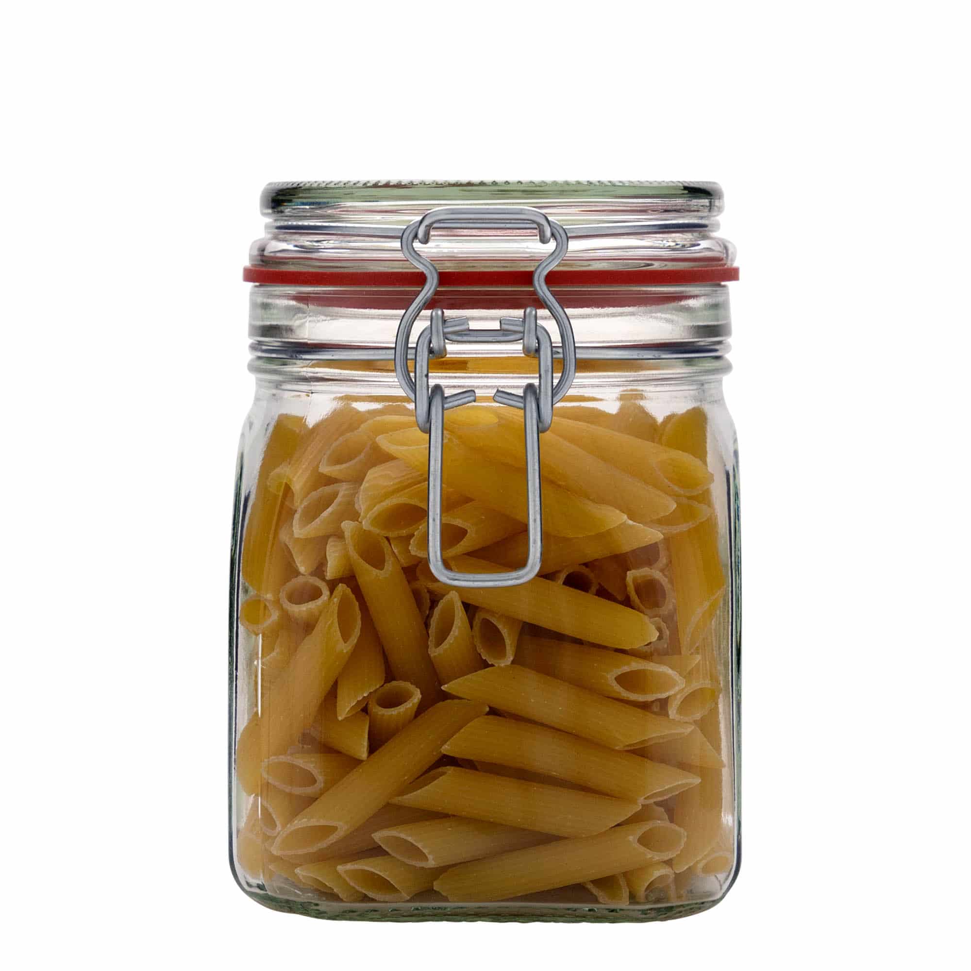 900 ml буркан с клипс, квадратен, затваряне: капак с клипс