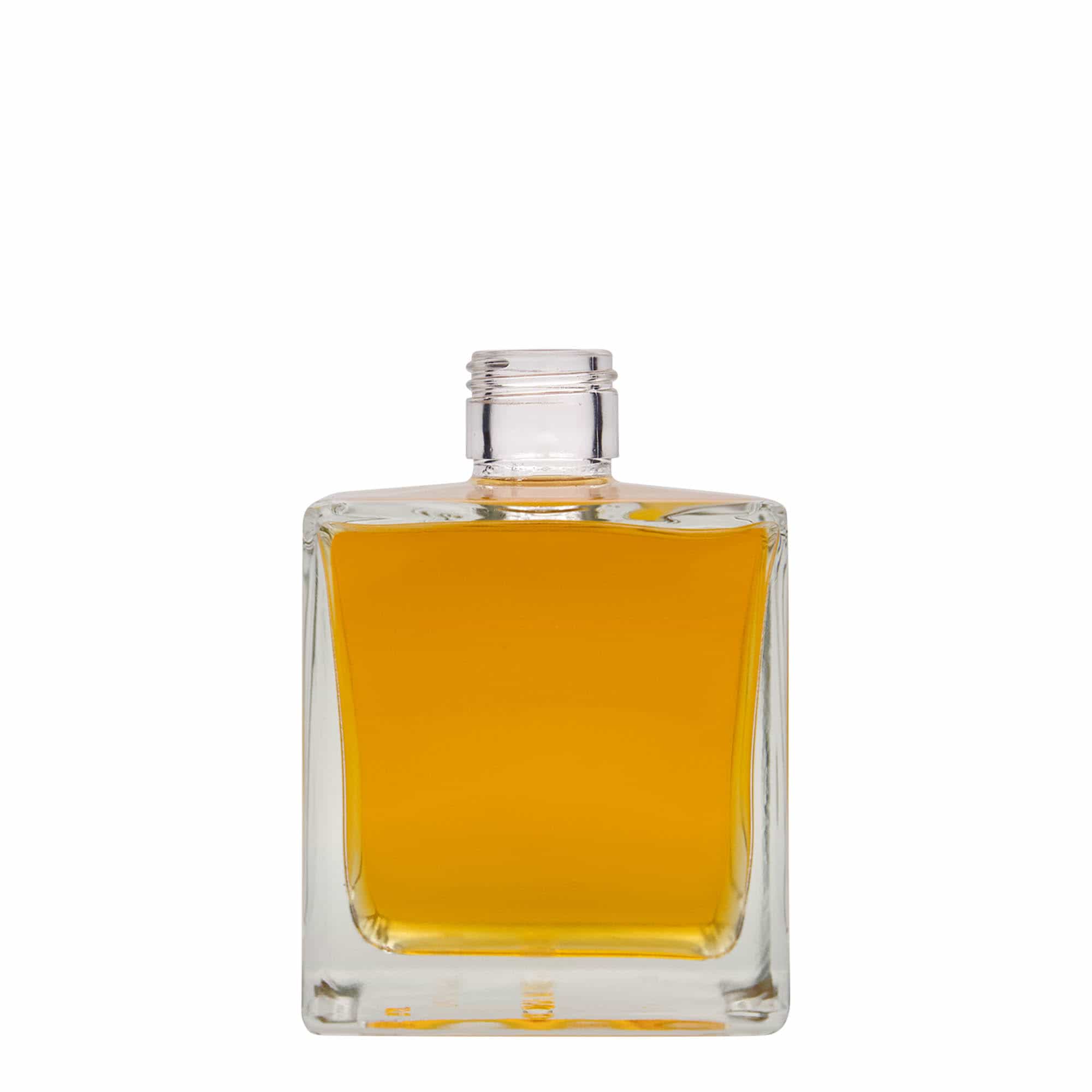 500 ml стъклена бутилка „Cube“, квадратна, затваряне: капачка PP 28
