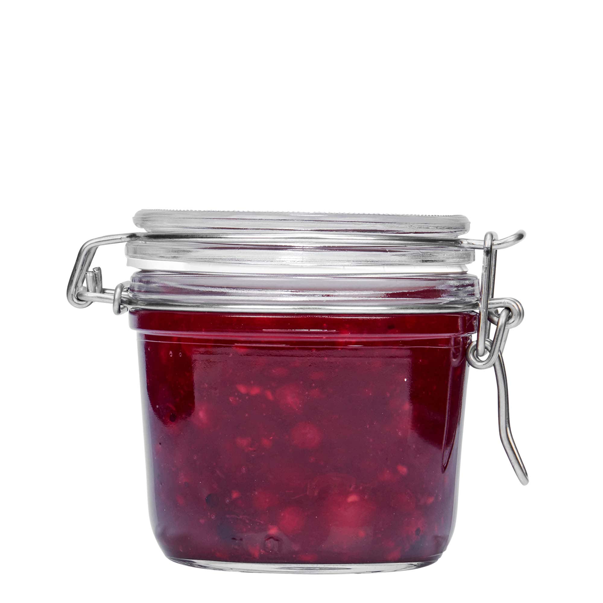 350 мл стъклен буркан с метален капак 'Fido', отвор: метален капак с телена закопчалка