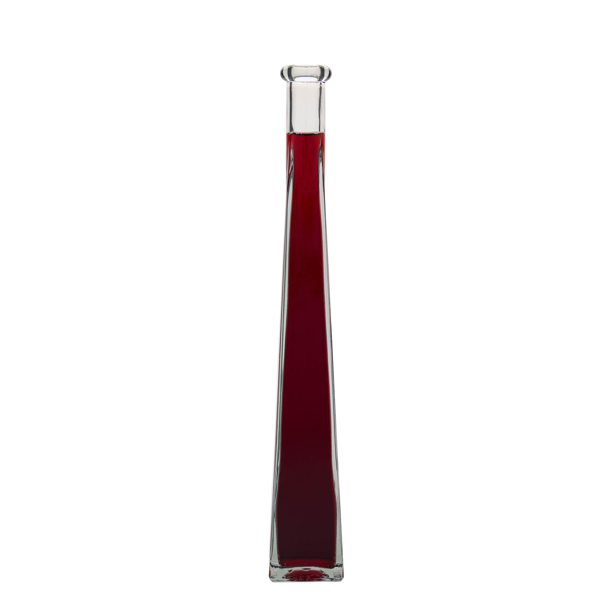 200 ml стъклена бутилка „Dama Quadrato“, квадратна, затваряне: коркова тапа