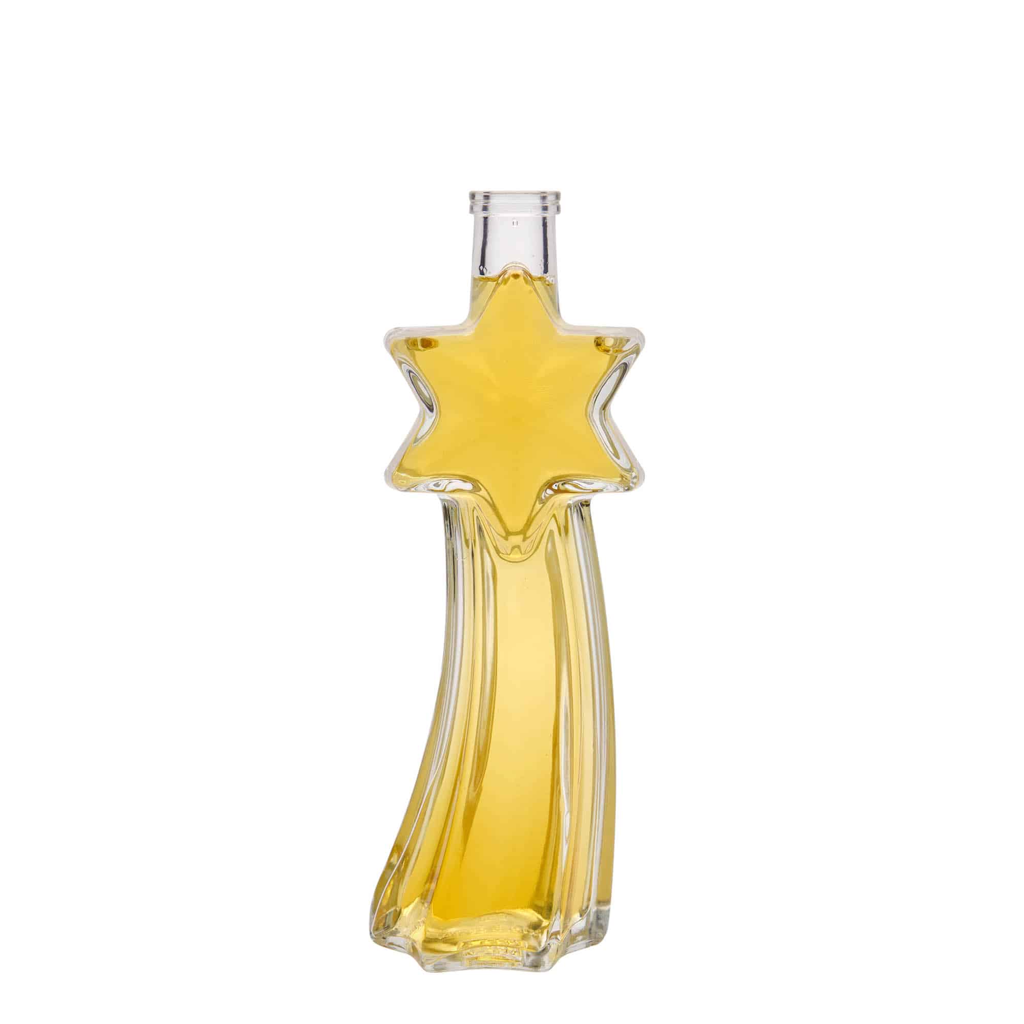 200 ml стъклена бутилка „Падаща звезда“, затваряне: коркова тапа