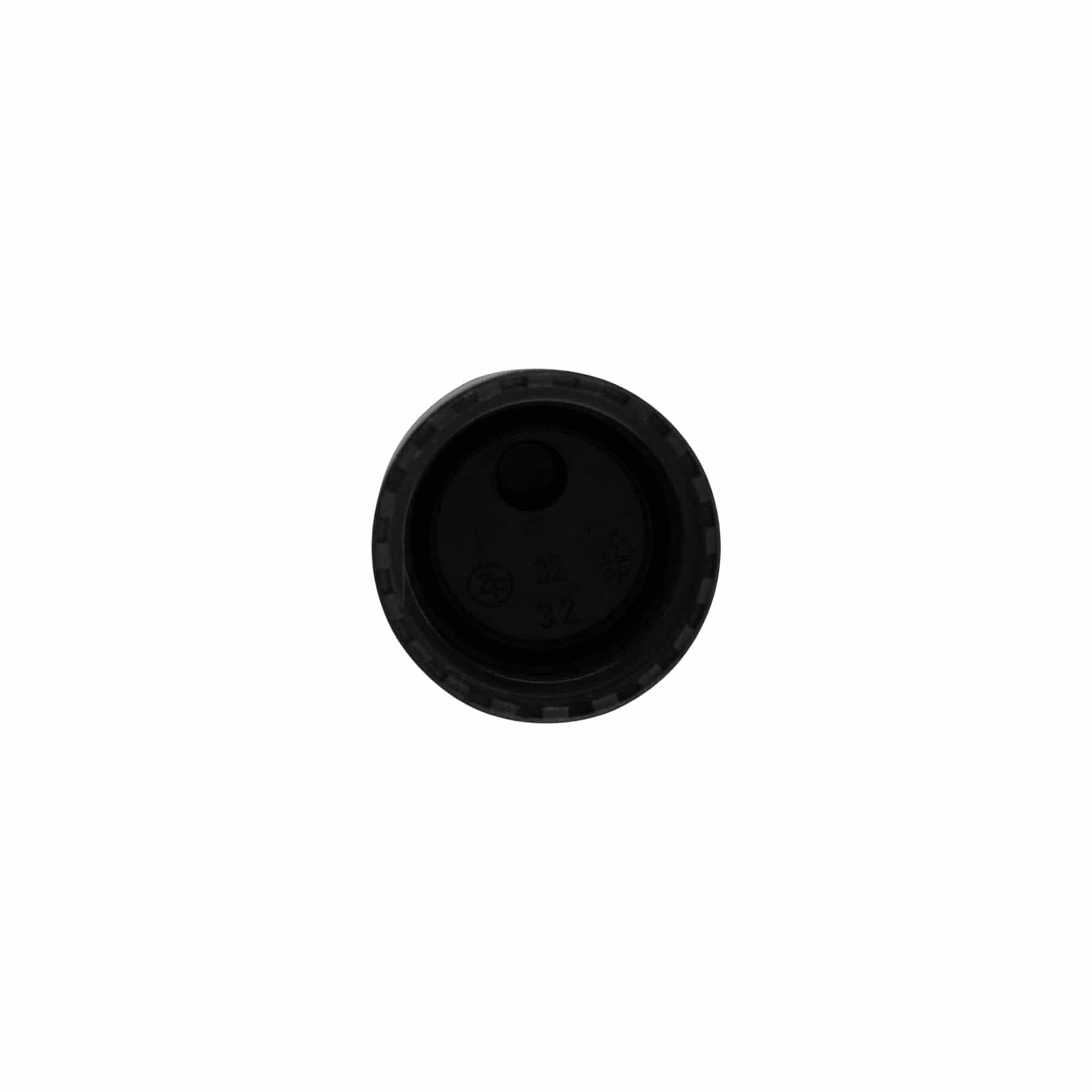 Винтова капачка Disc Top, пластмаса PP, черна, за отвор: 24/410