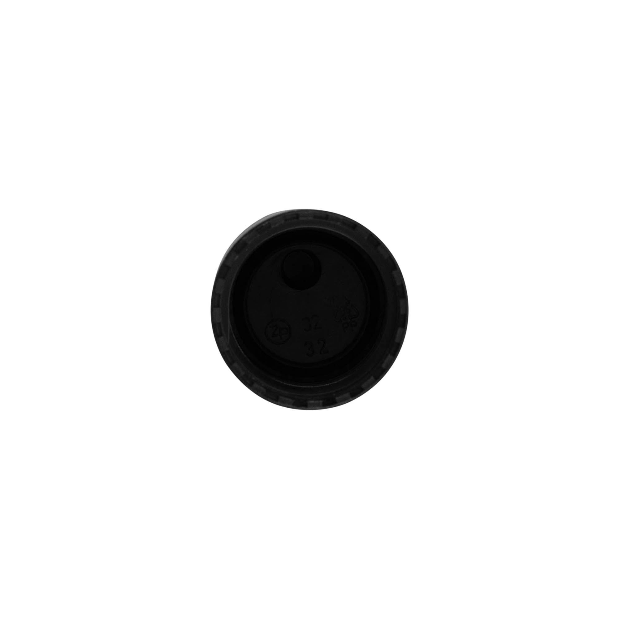 Винтова капачка Disc Top, пластмаса PP, черна, за отвор: 24/410