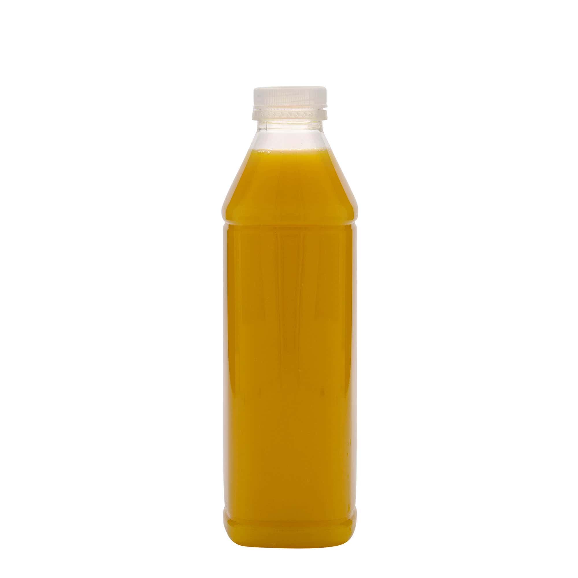 1.000 мл PET бутилка 'Milk and Juice Carré', квадратна, пластмасова, гърло: 38 мм