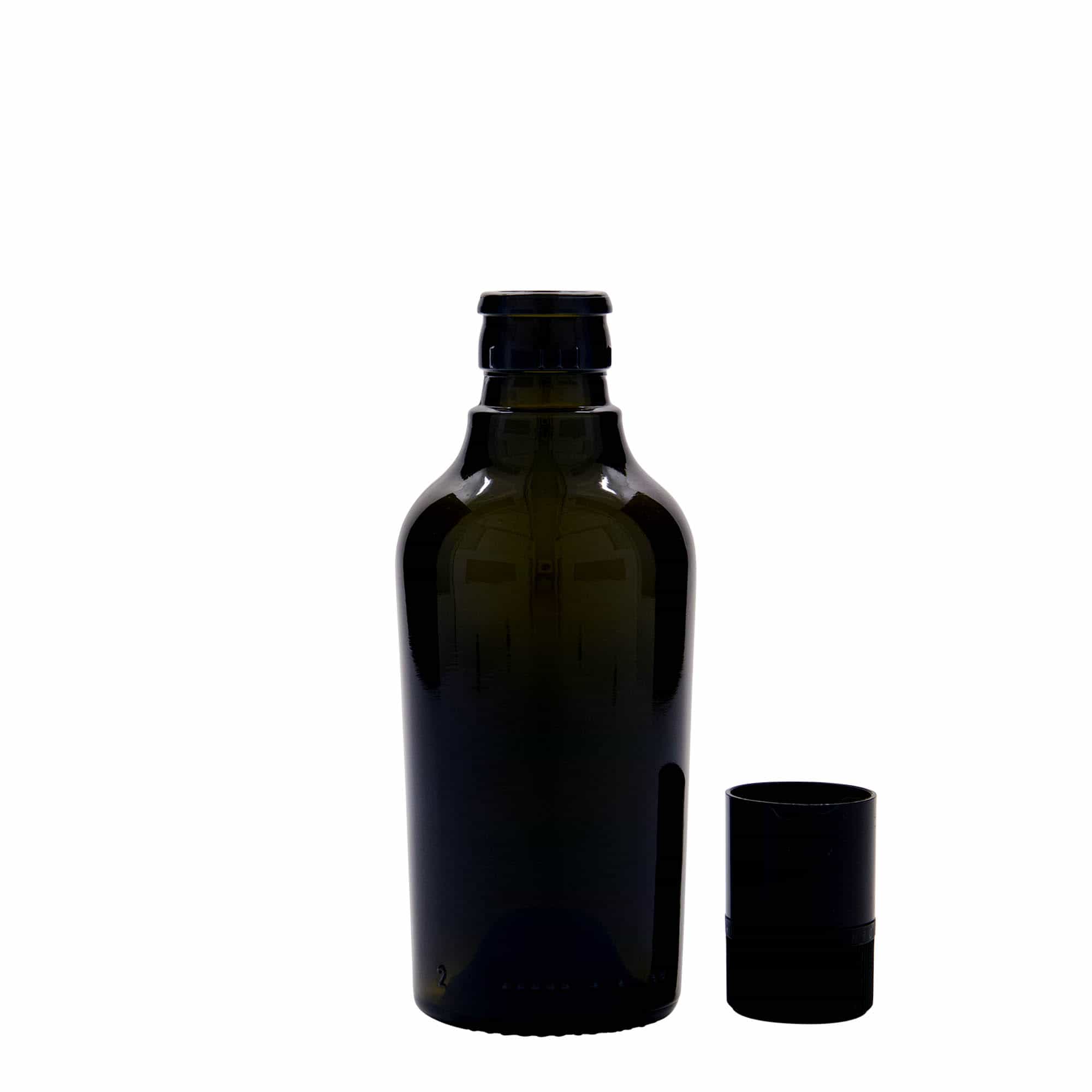 250 ml бутилка за оцет/олио „Oleum“, стъклена, антично зелено, затваряне: без възможност за повторно пълнене
