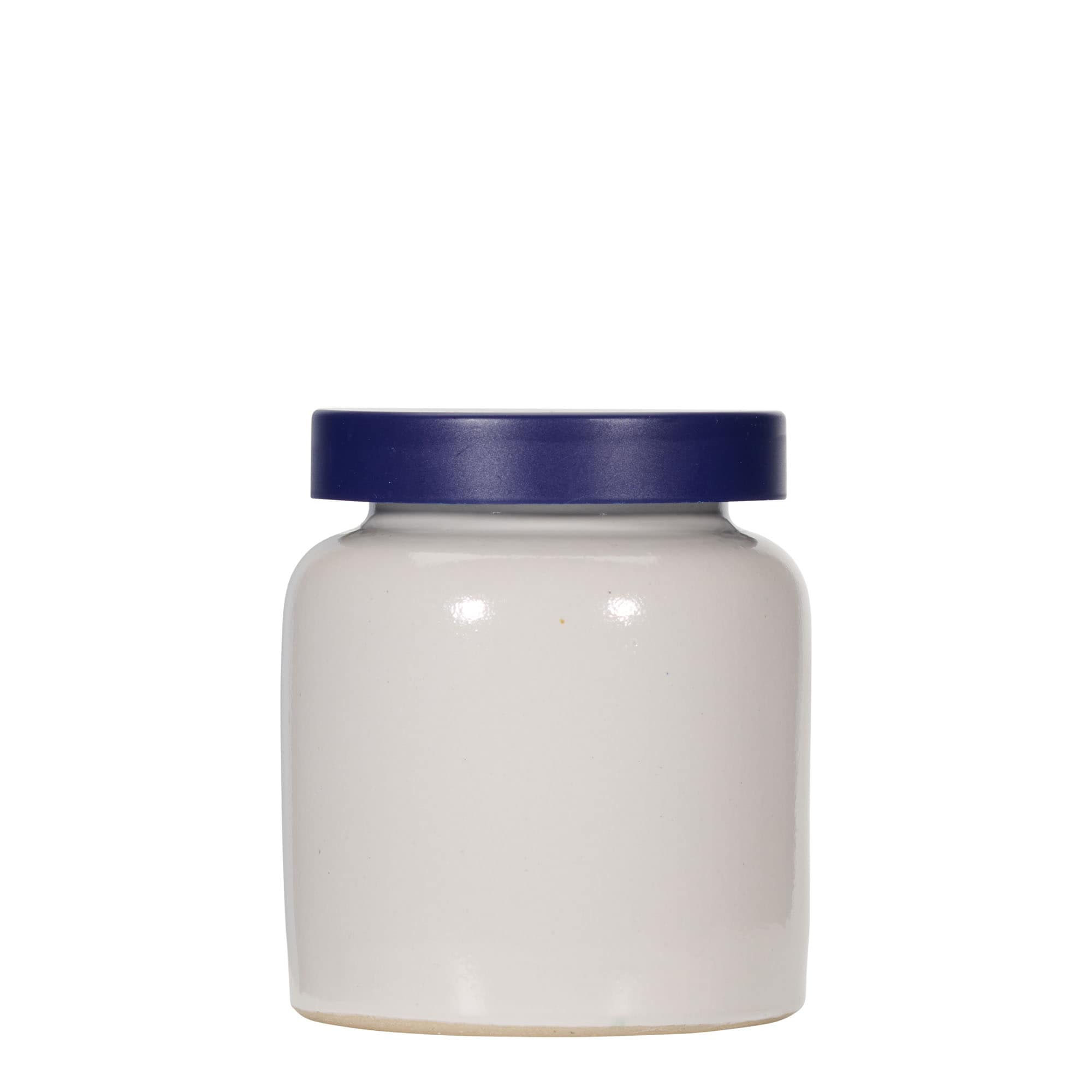 270 мл керамичен съд от каменна маса, бял, отвор: капак с наслояване