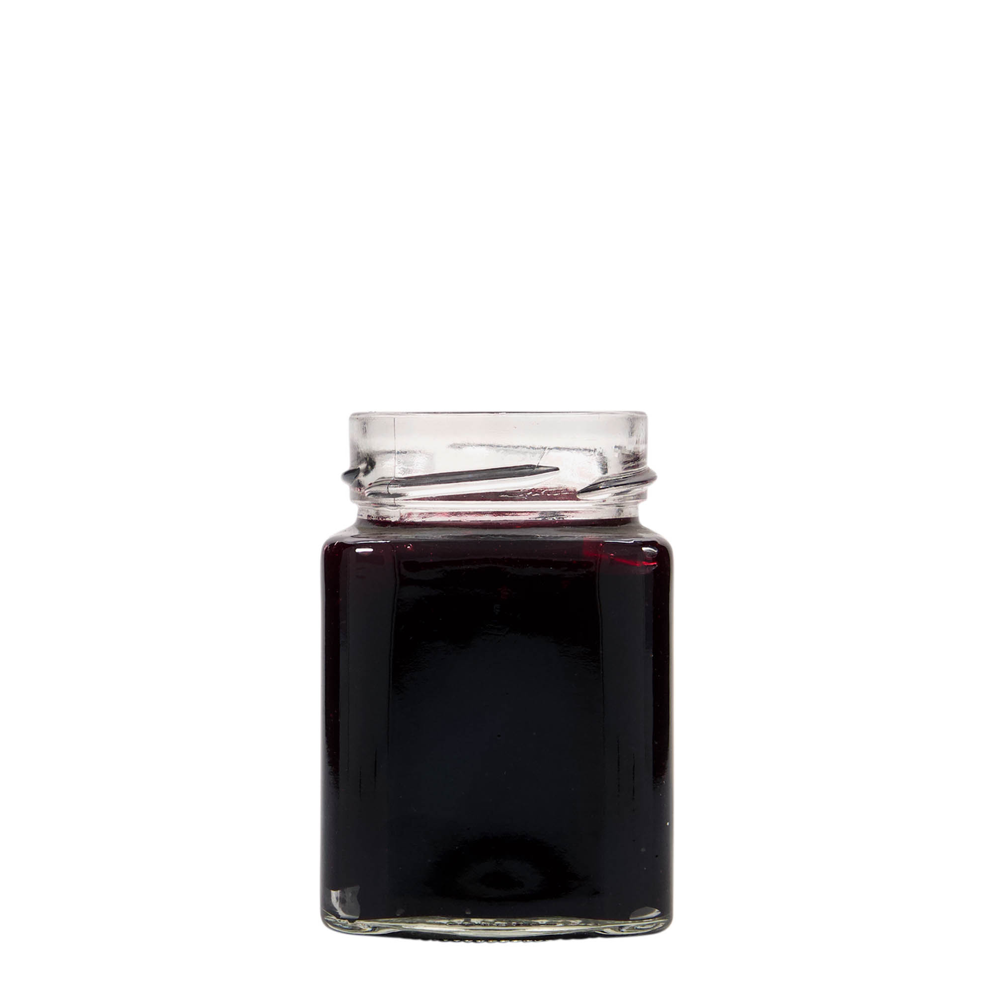 212 мл квадратна стъклена бутилка 'Funny', отвор: Deep-Twist-Off (DTO 58)