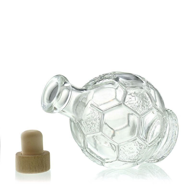 200 ml стъклена бутилка „Футбол“, затваряне: коркова тапа