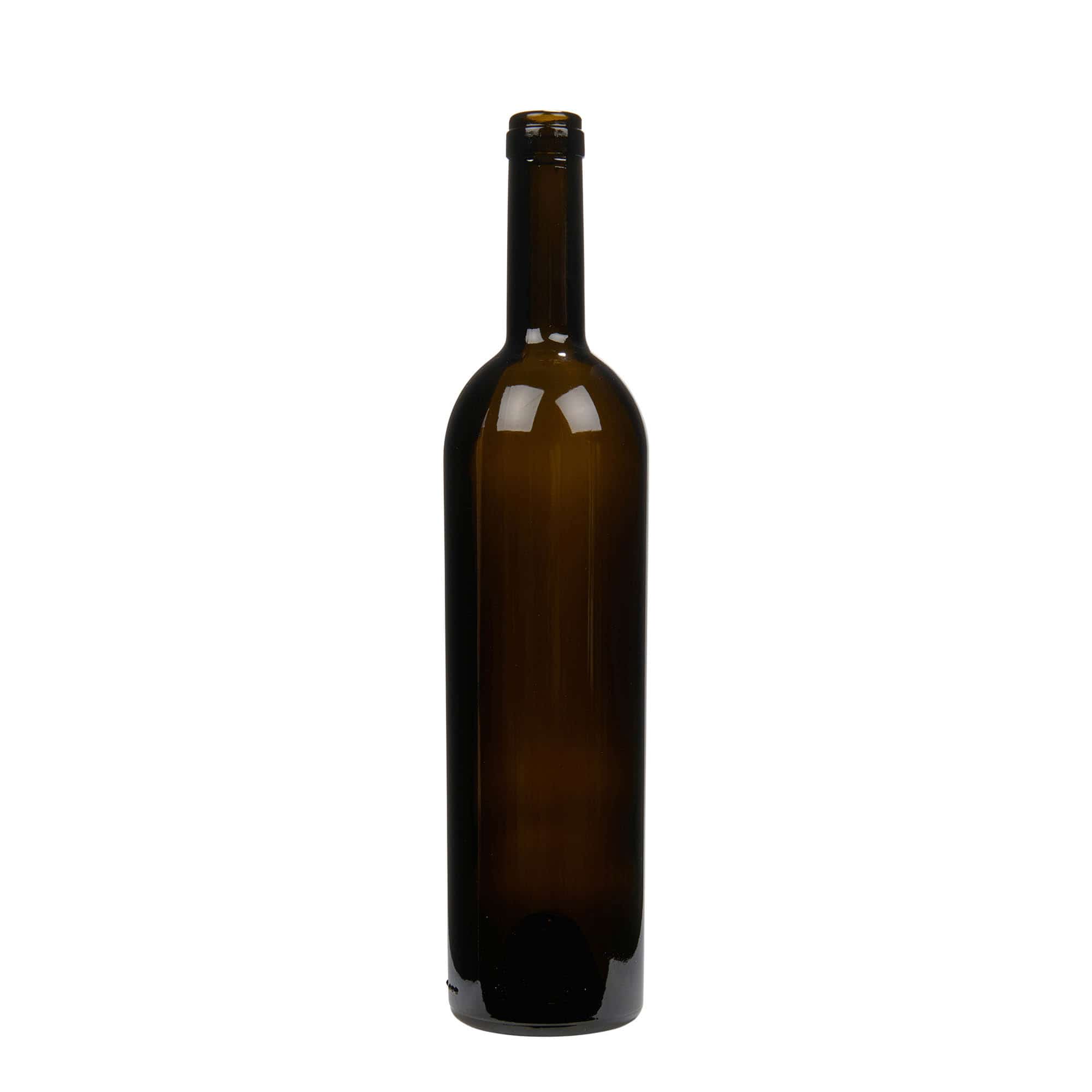 750 ml бутилка за вино „Liberty“, антично зелено, затваряне: коркова тапа