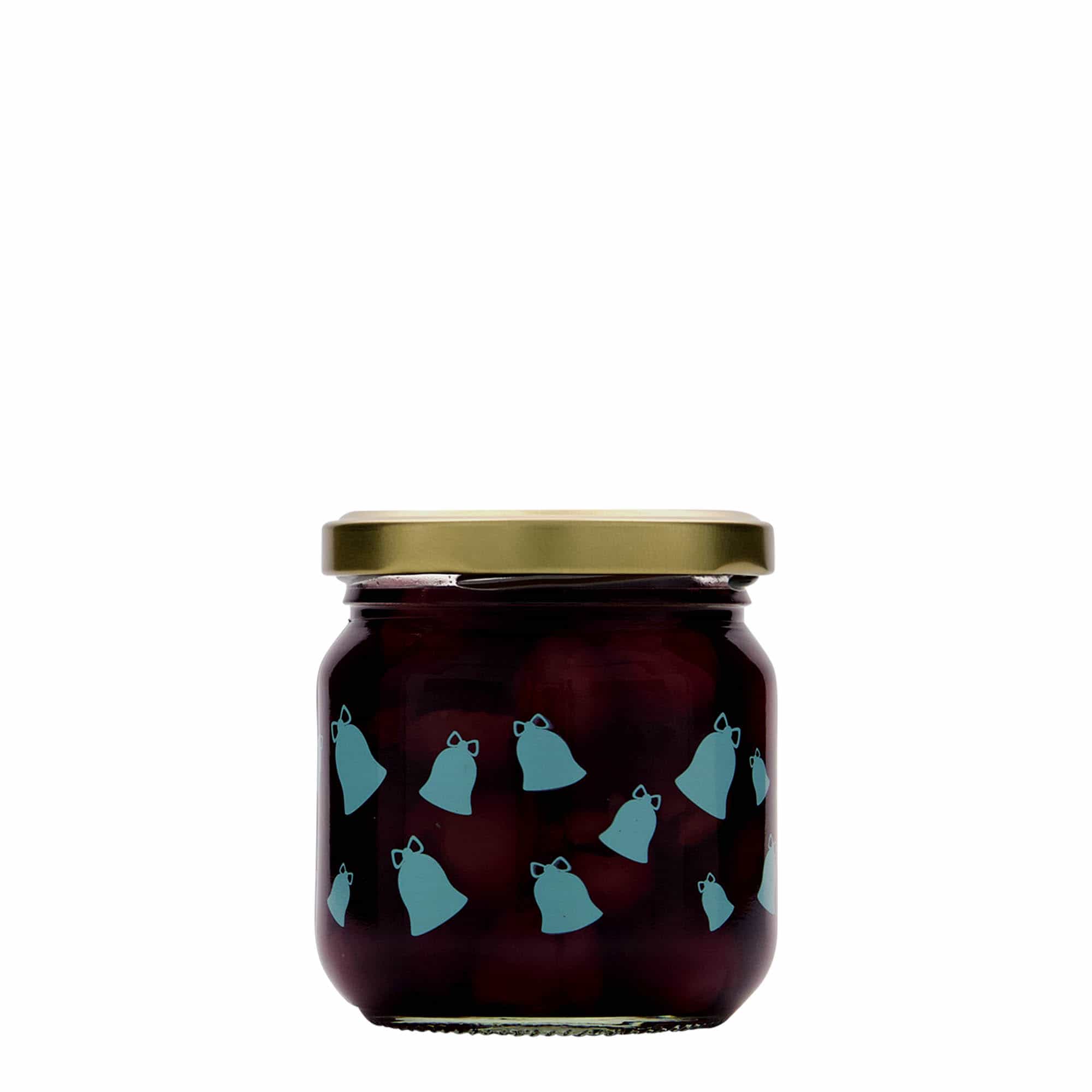 212 мл кръгло стъкло, мотив: камбанка, звънче, отвор: Twist-Off (TO 66)