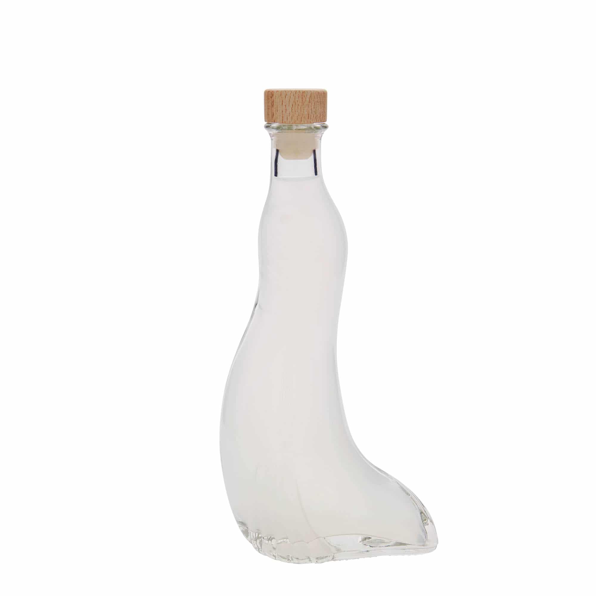 200 ml стъклена бутилка „Тюлен“, затваряне: коркова тапа