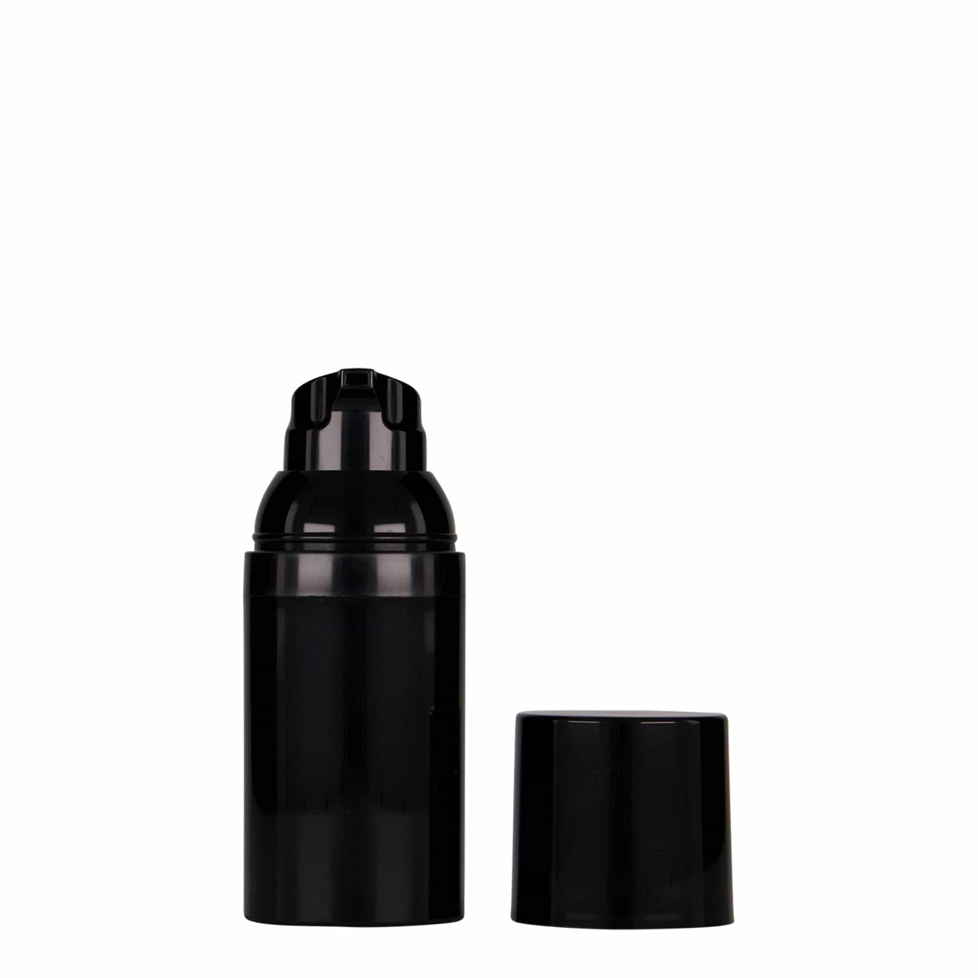 30 ml безвъздушен дозатор „Mezzo“, PP пластмаса, черен