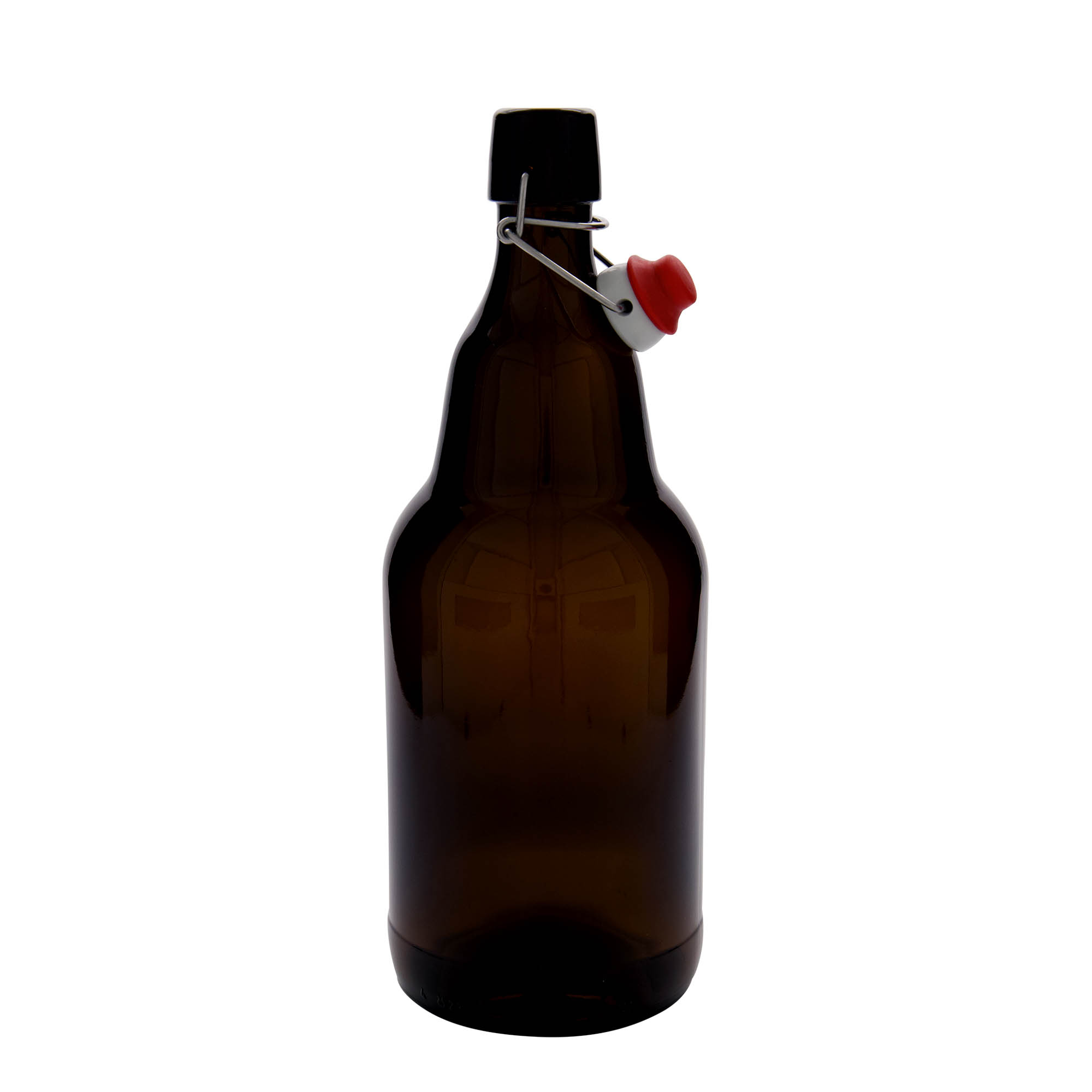 2000 ml бутилка за бира, стъклена, кафява, затваряне: тапа с клипс