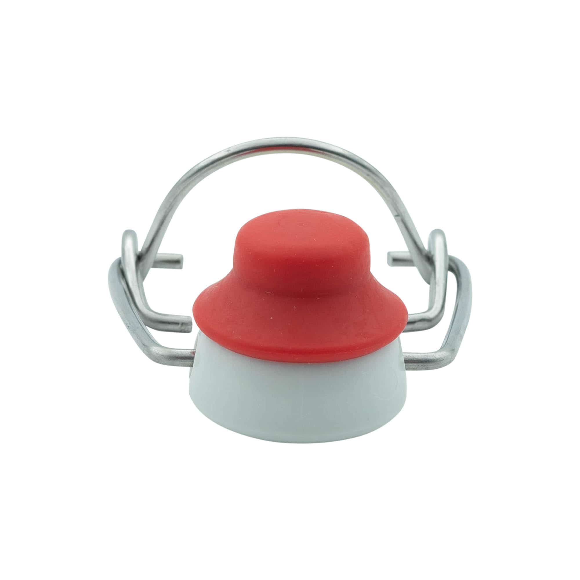 Закопчалка за ютия, специален размер, пластмаса, червено-бяла Закопчалка за ютия, специален размер, пластмаса, червено-бяла