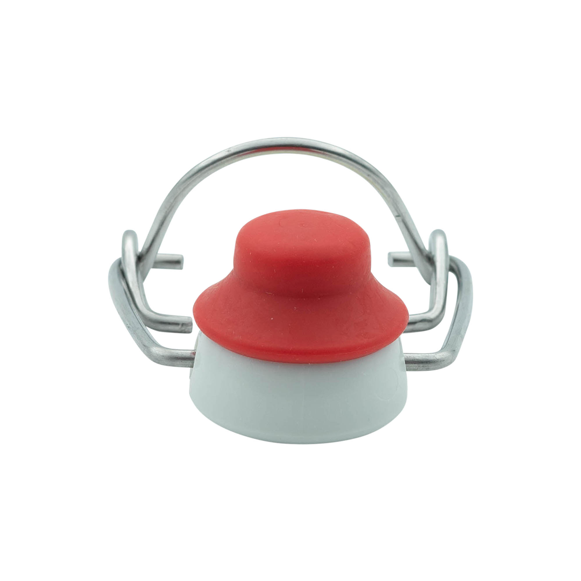 Закопчалка за ютия, специален размер, пластмаса, червено-бяла Закопчалка за ютия, специален размер, пластмаса, червено-бяла