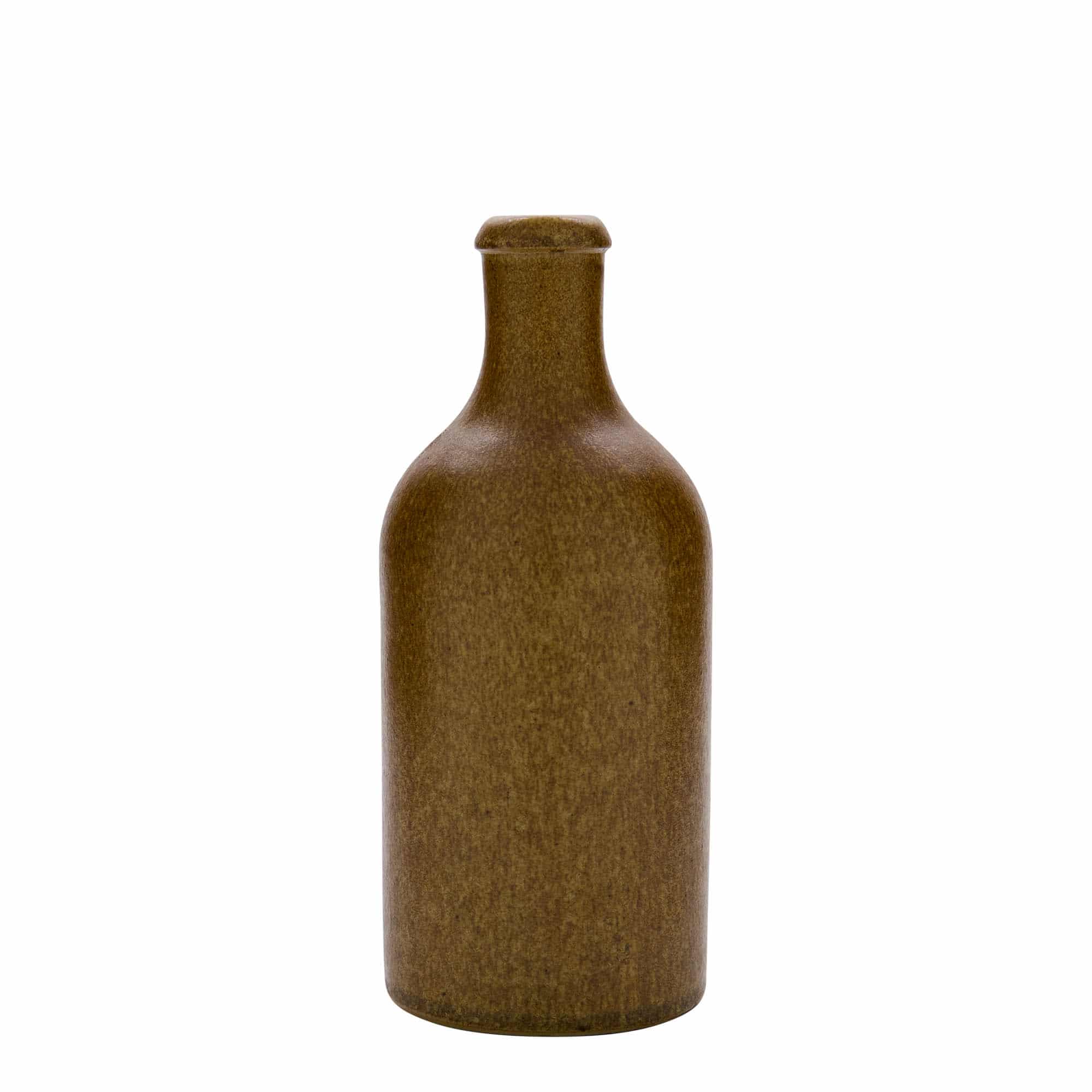 500 ml бутилка, каменна керамика, кафяво-кристална, затваряне: коркова тапа