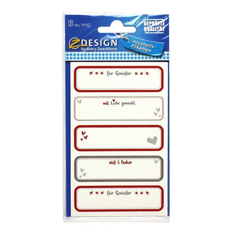 Zweckform етикети „Направено у дома“, правоъгълни, хартия, многоцветни Zweckform етикети „Направено у дома“, правоъгълни, хартия, многоцветни