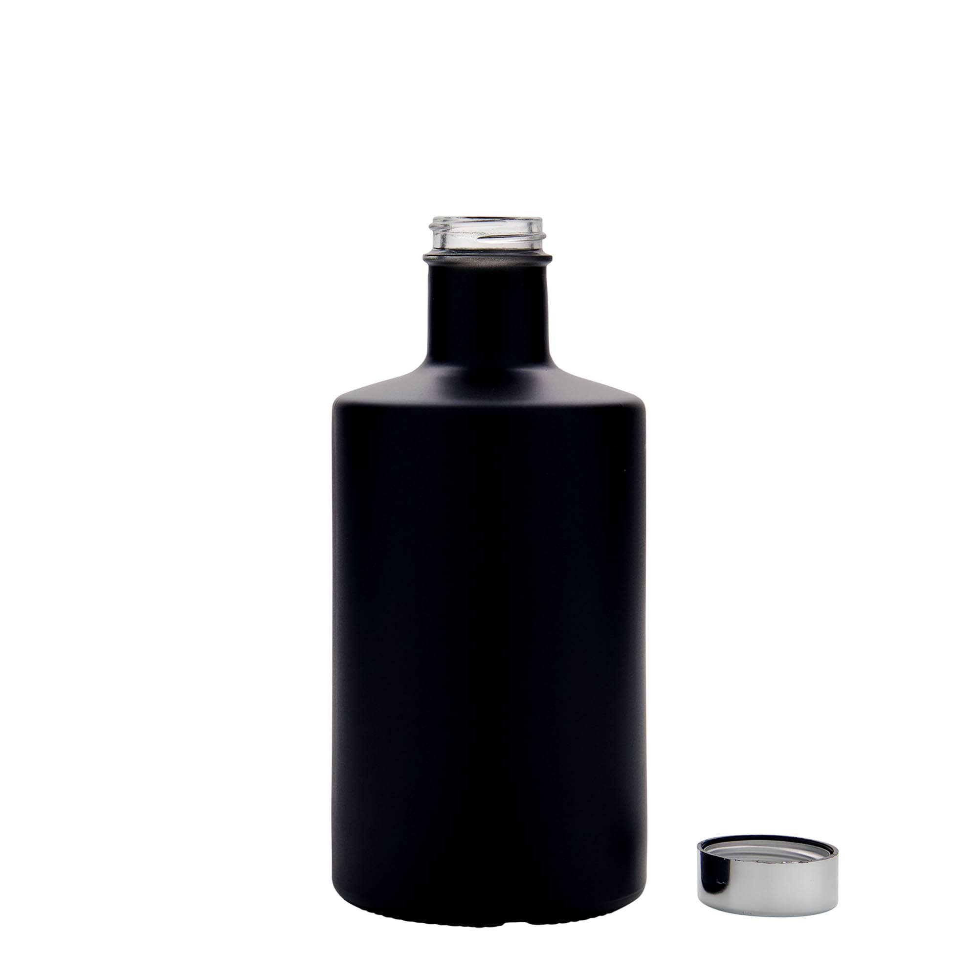 500 ml стъклена бутилка „Caroline“, черна, затваряне: винтова капачка GPI 33