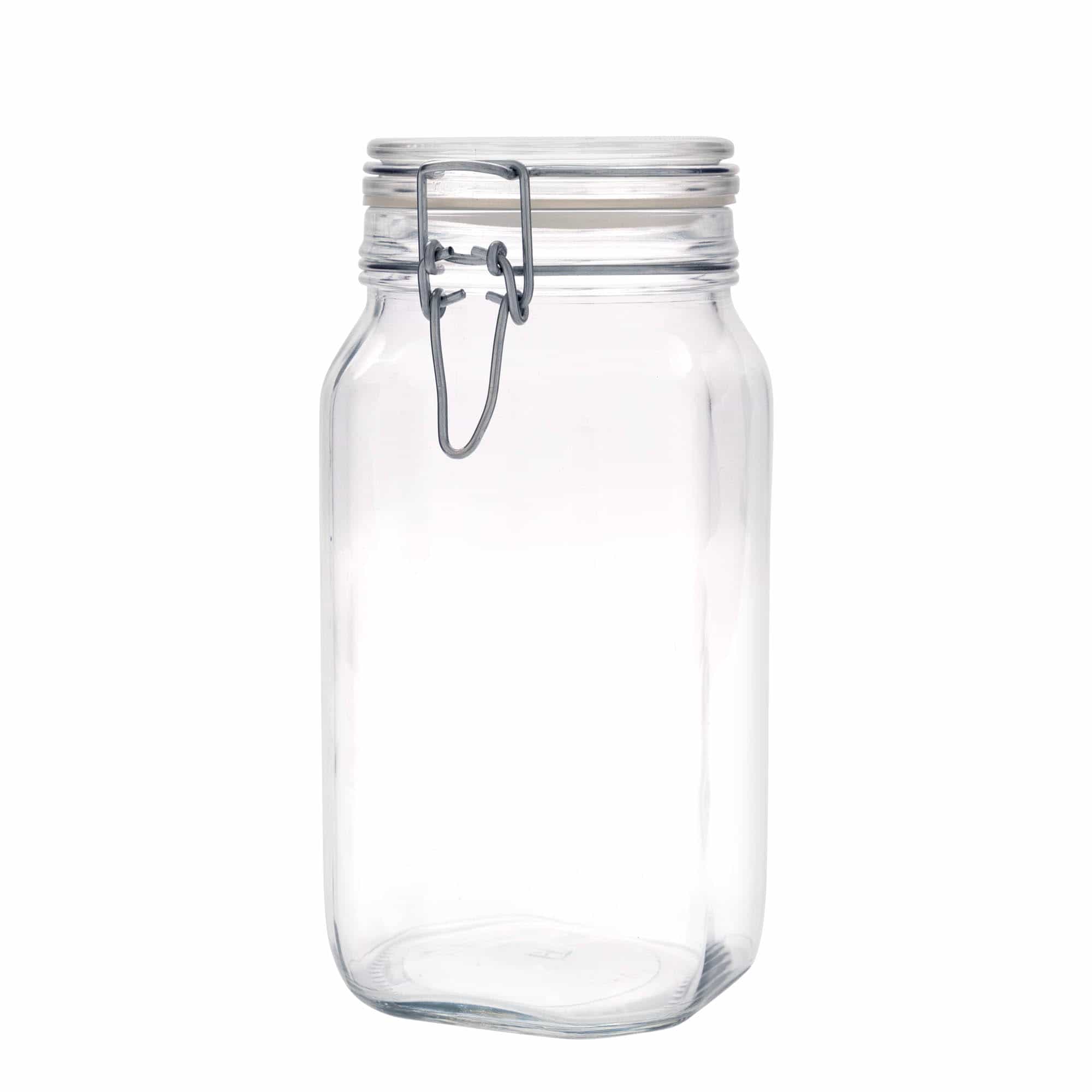 1500 ml буркан с клипс „Fido“, квадратен, затваряне: капак с клипс