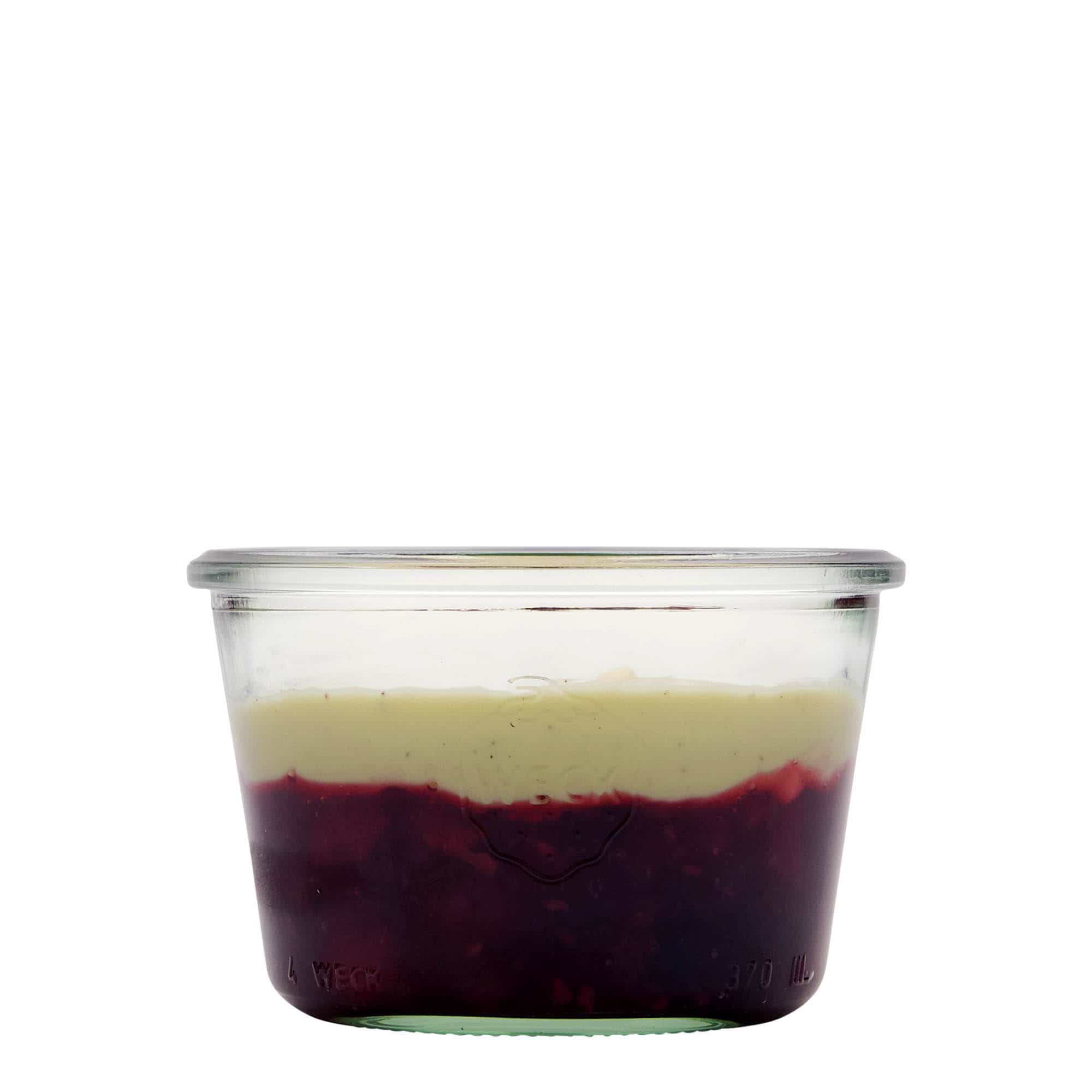 370 ml буркан с широк отвор WECK, затваряне: заоблен ръб