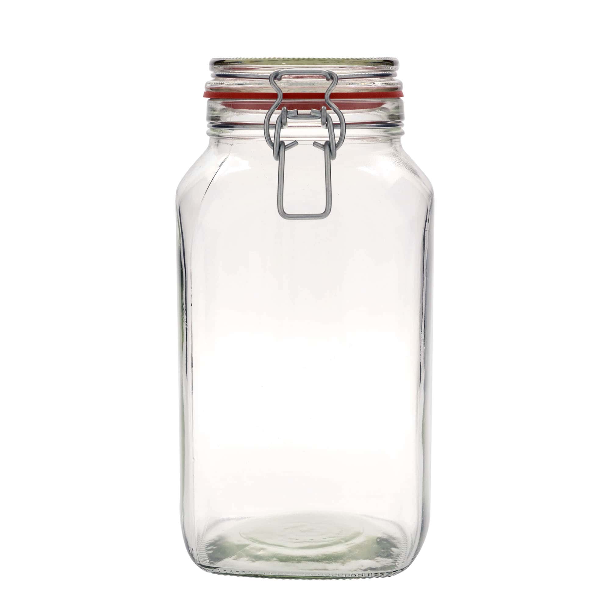 2590 ml буркан с клипс, квадратен, затваряне: капак с клипс